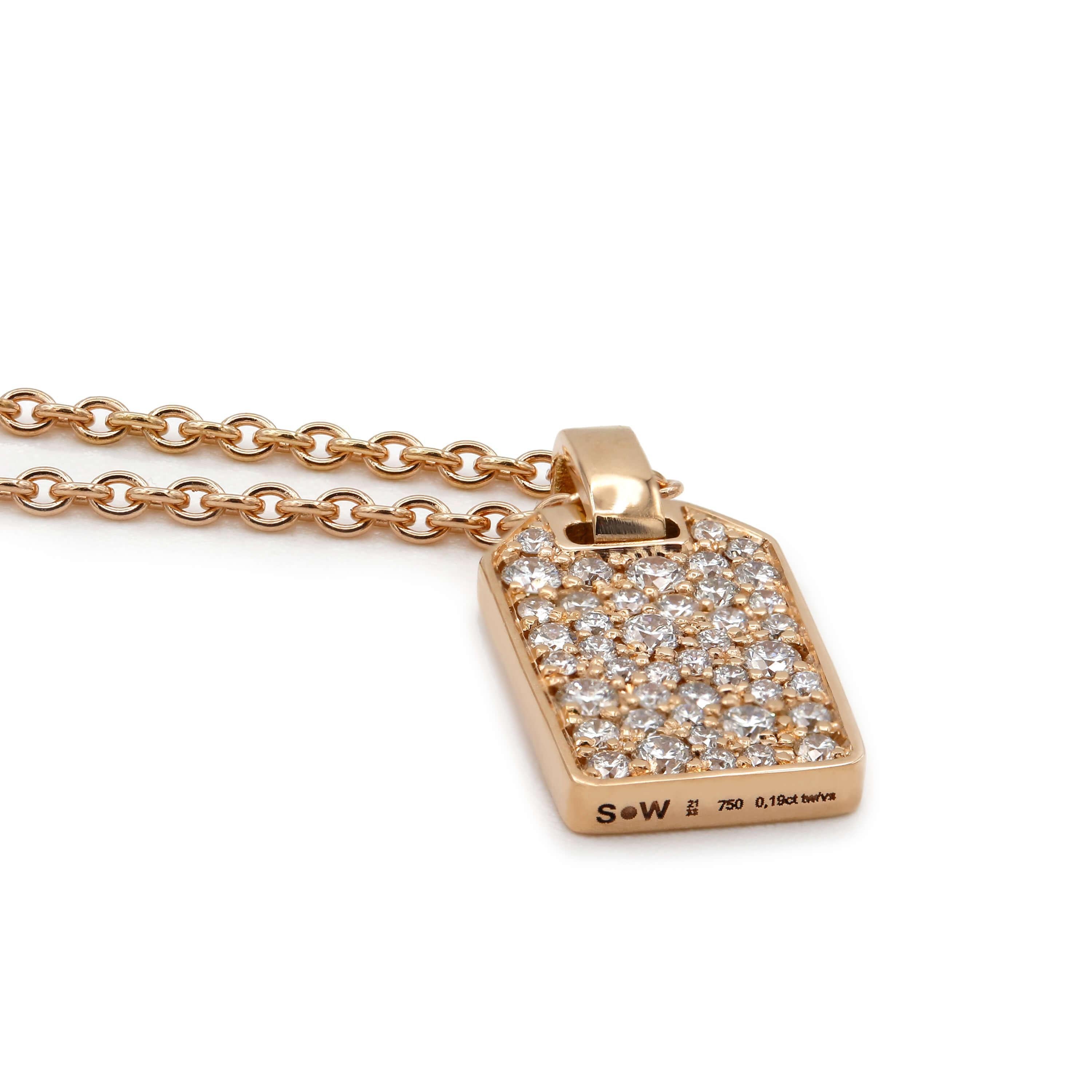 Schmuckwerk Collier Tag-Anhänger | OH206-RG