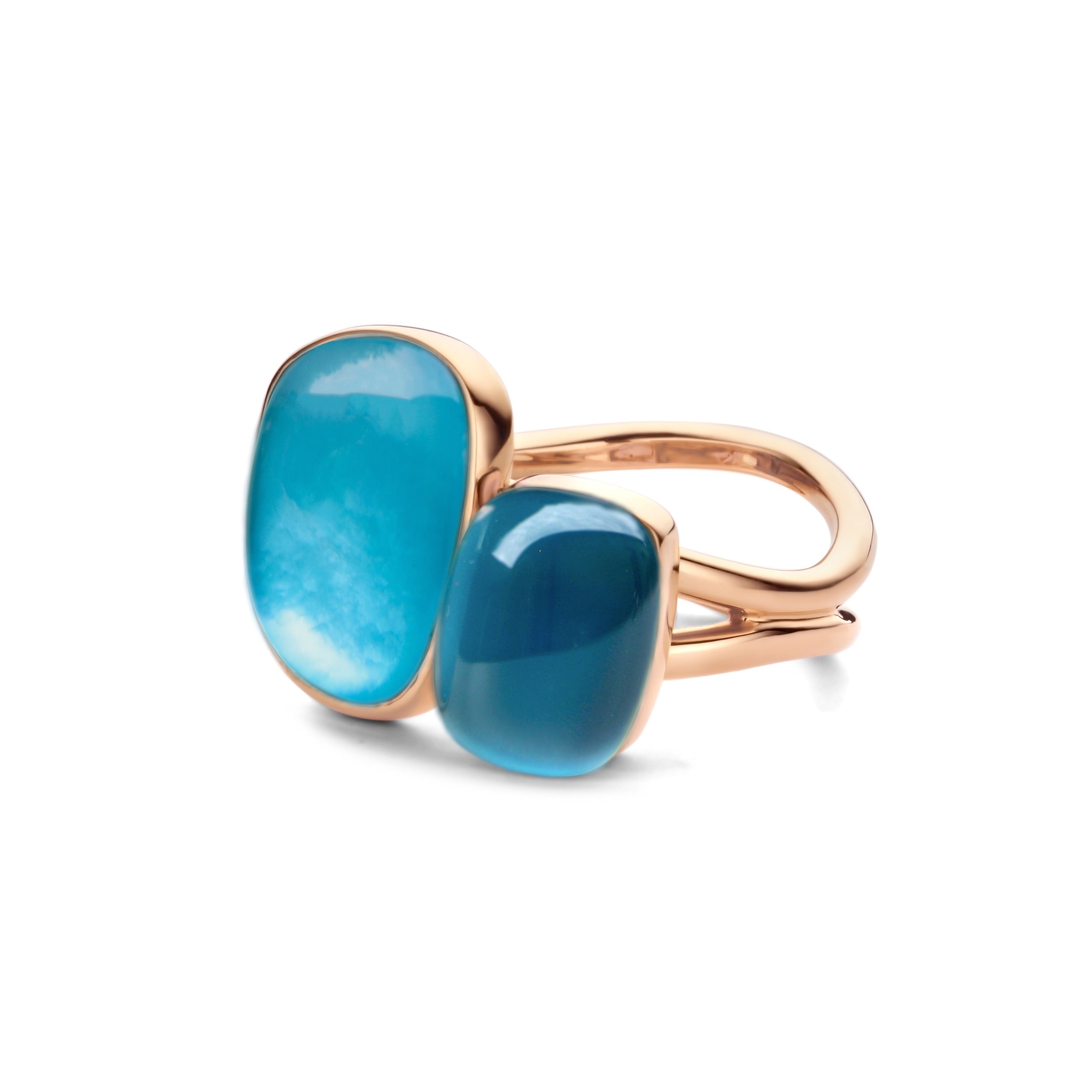 Bigli Ring Chloé x Sweety | Türkis & London Blue Topas | 20R149RBO/U