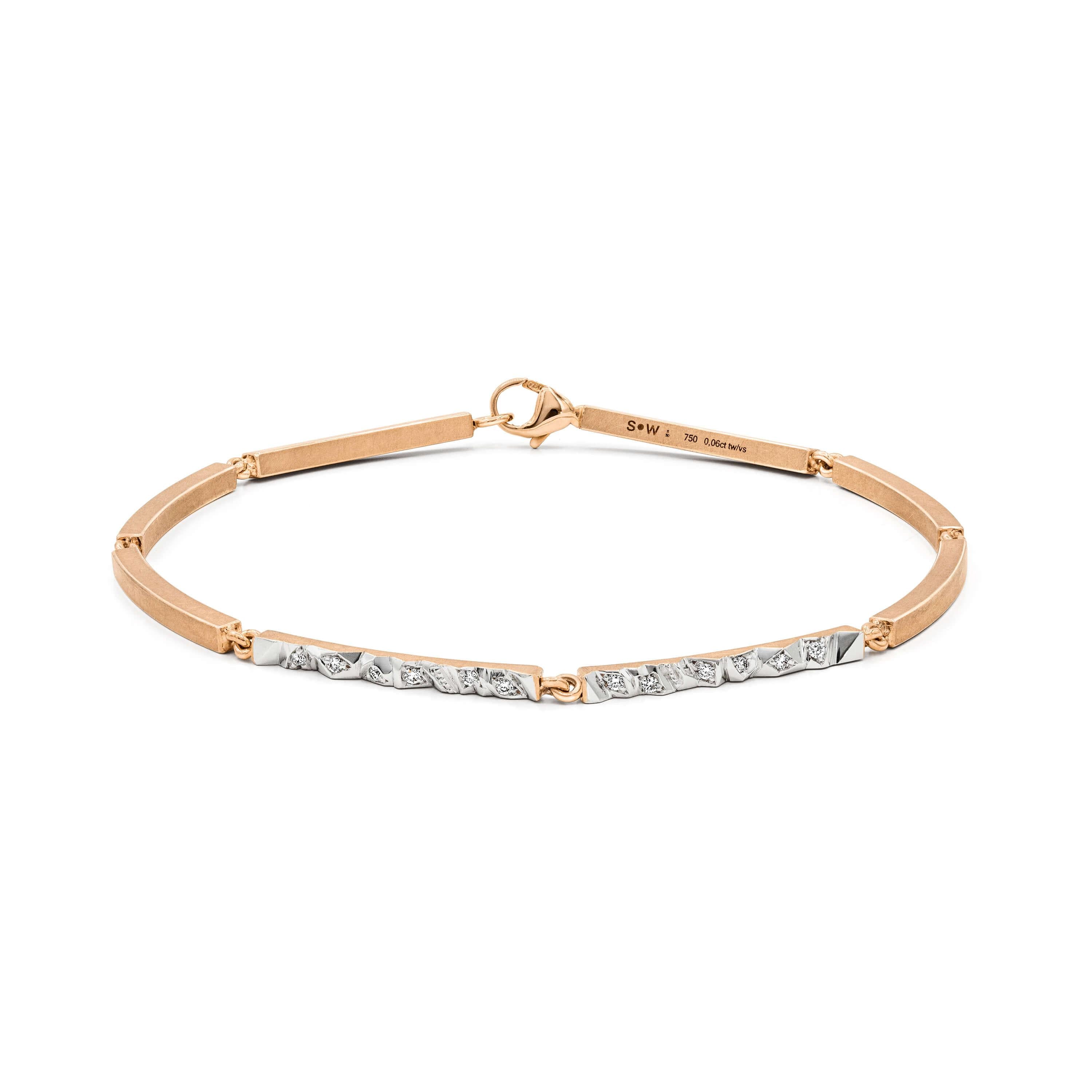 Schmuckwerk bracelet Alps, red gold, GA505-RG