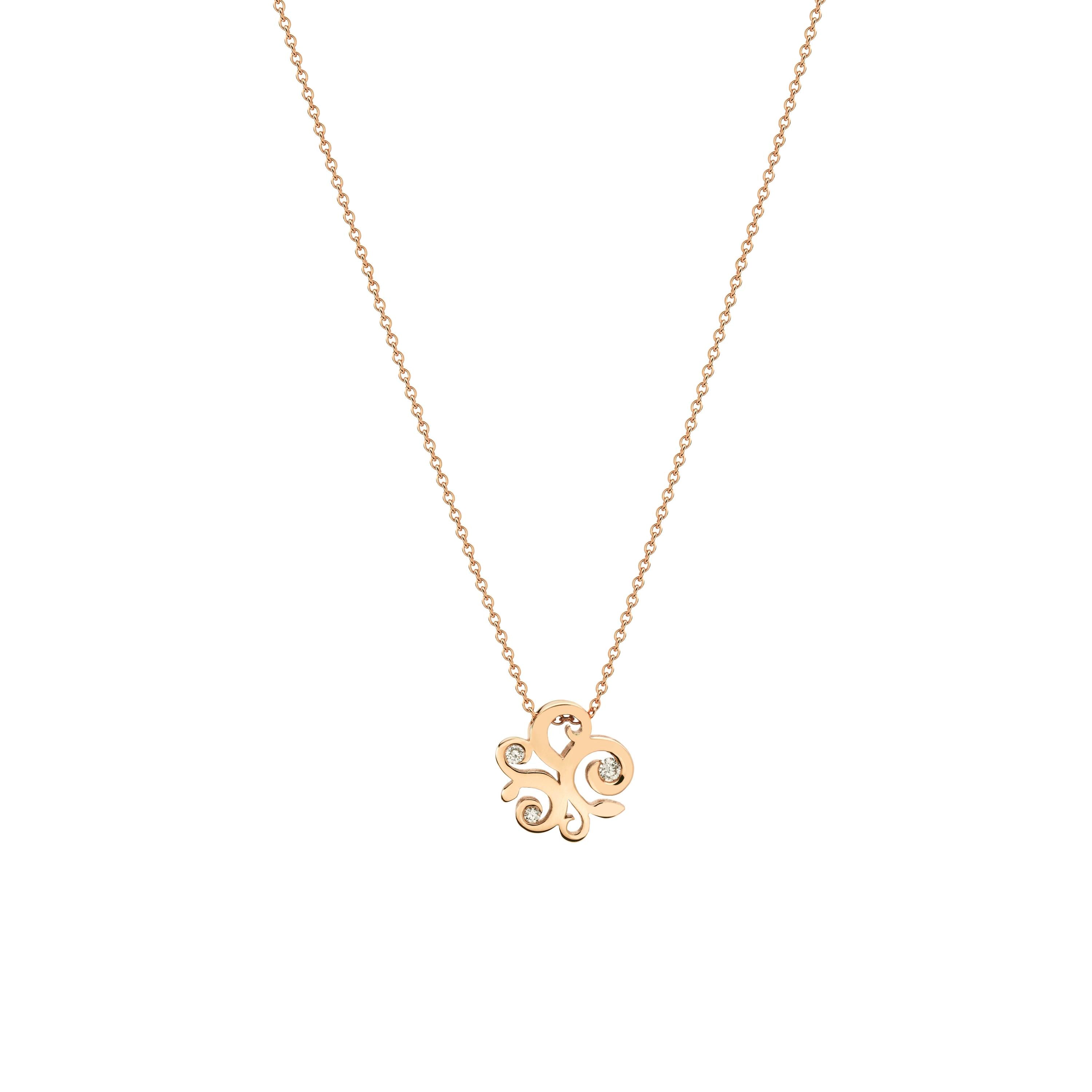 Schmuckwerk necklace diamond fever, red gold, QH915-RG