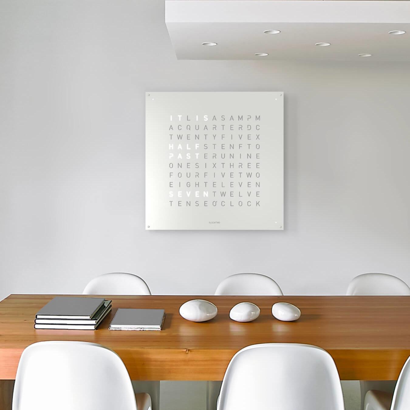Qlocktwo Wall Clock Large White Pepper LG4WHPC