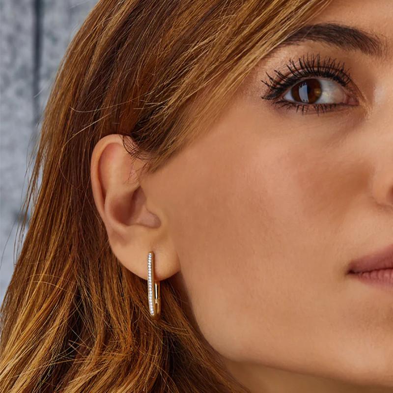 Nanis hoop earrings Libera, yellow gold, OS2-602