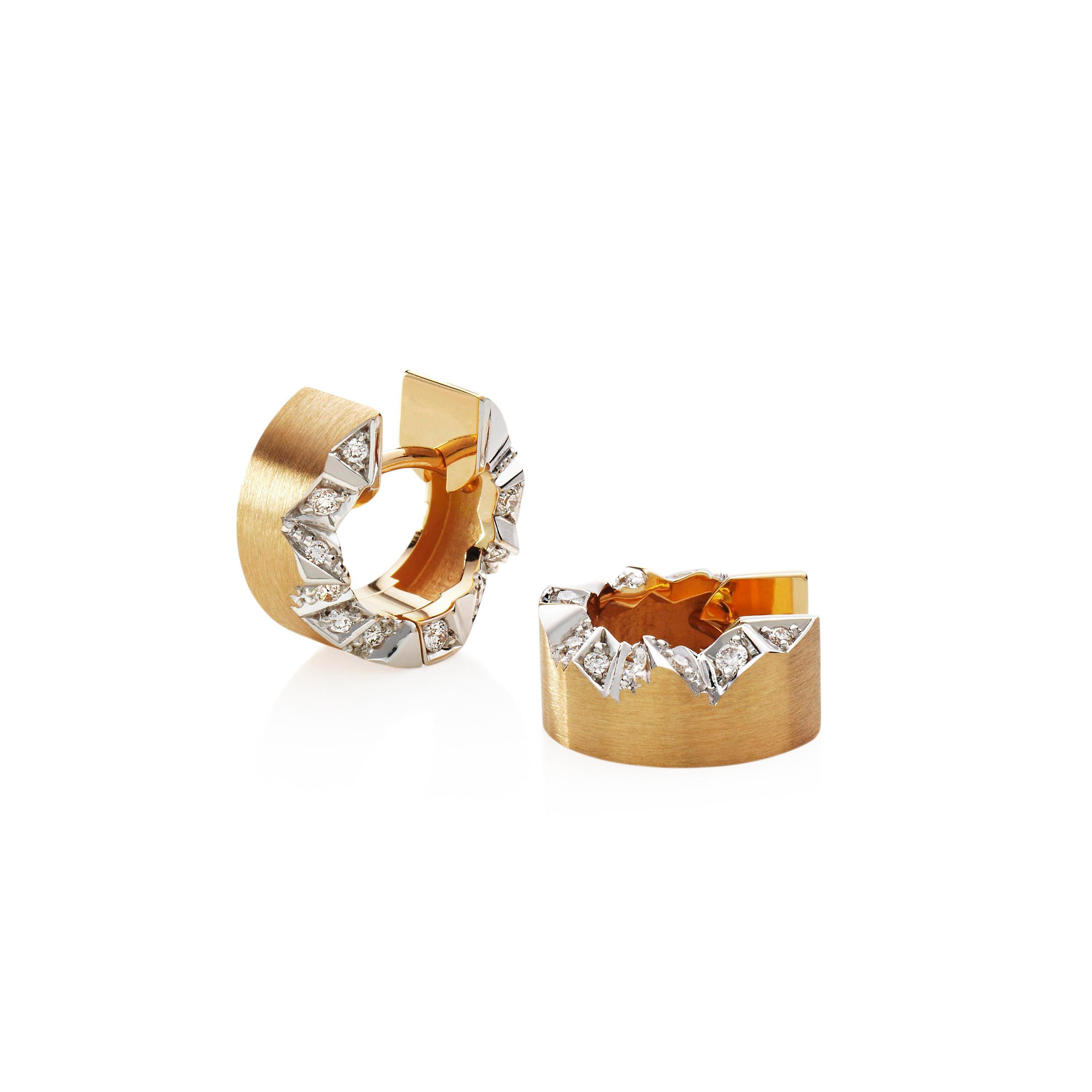 Schmuckwerk hoop earrings Alps, red gold, GO815-RG