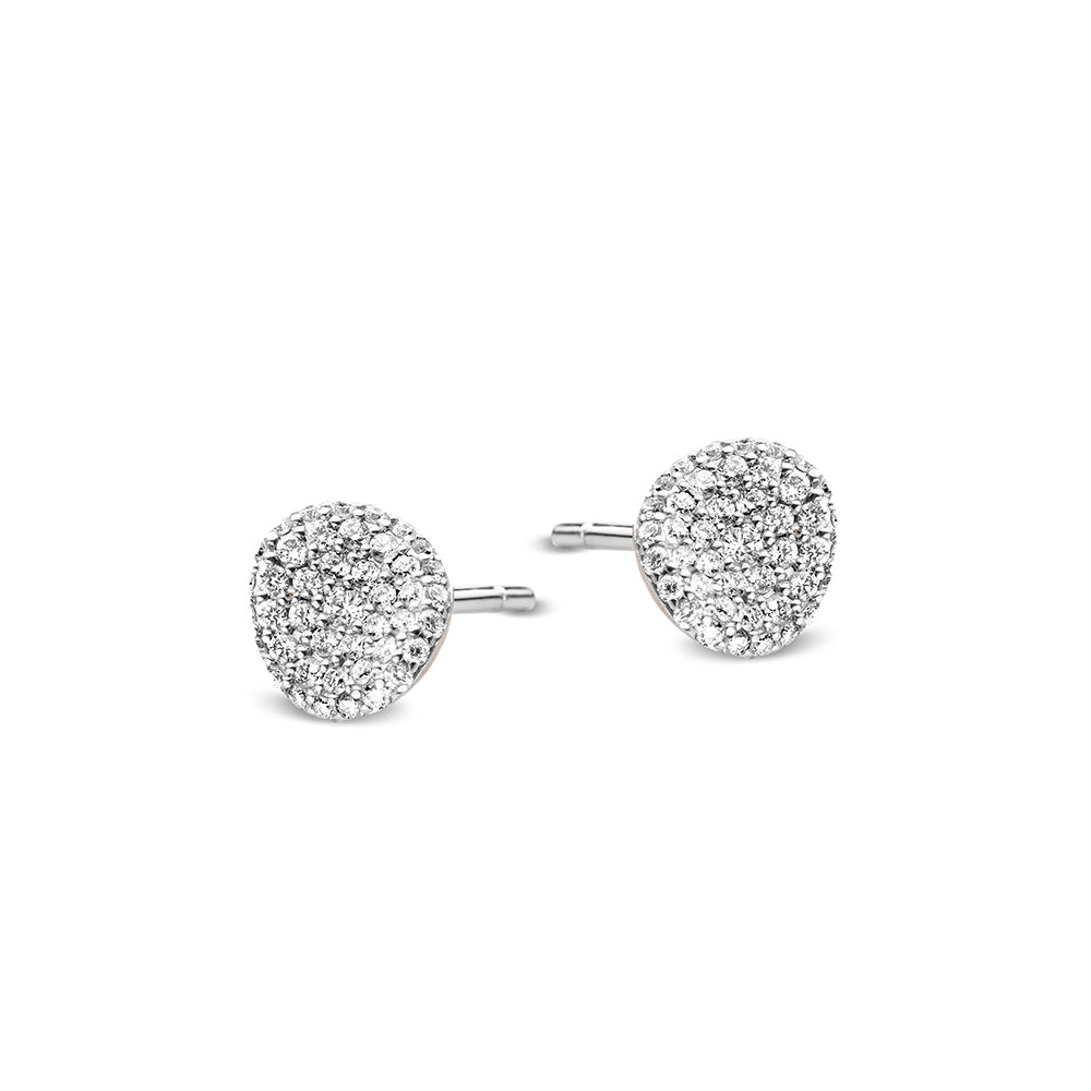 Bigli ear studs Mini Waves, white diamonds, 23O76WDIA