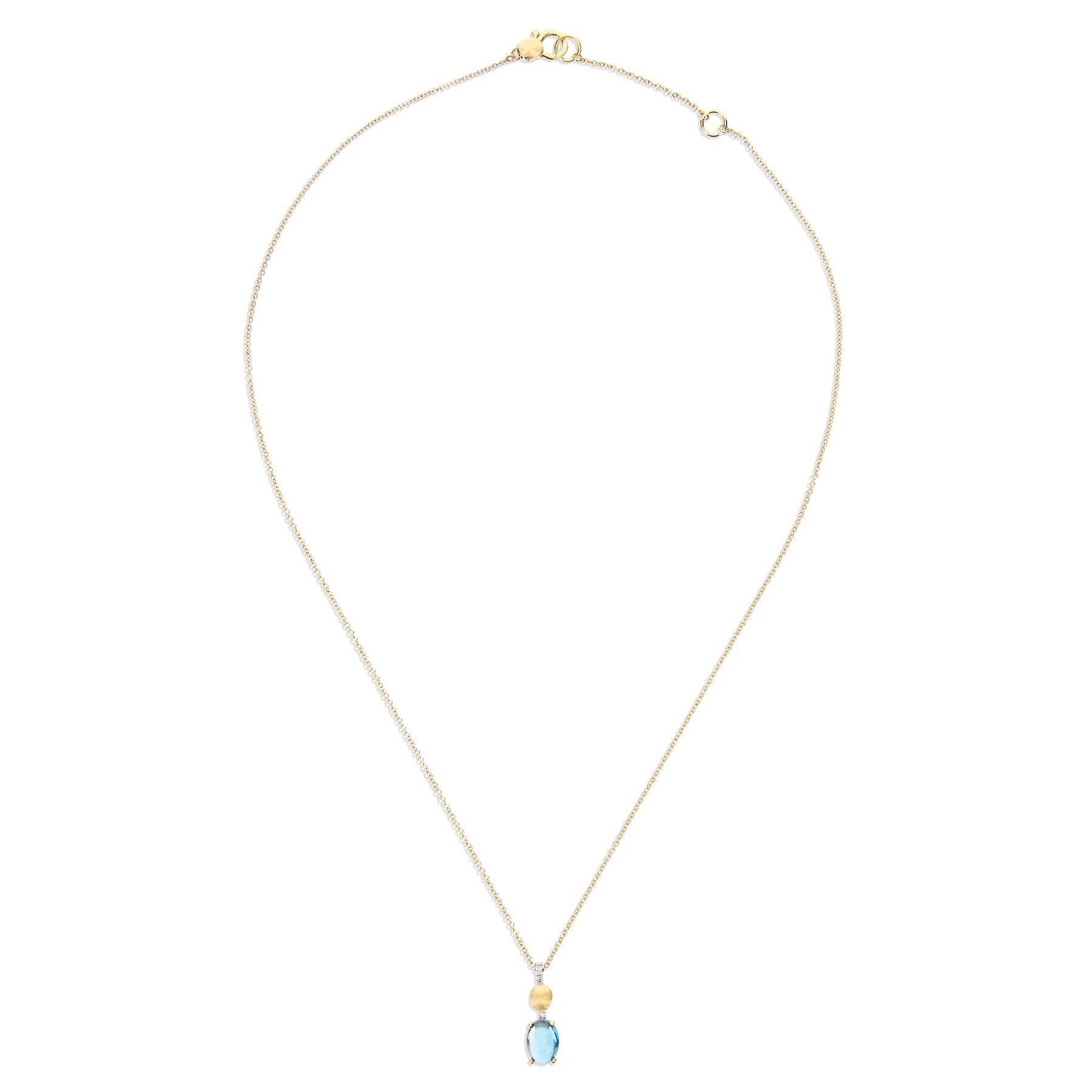 Nani's necklace Dancing Azure, yellow gold, CS20-597