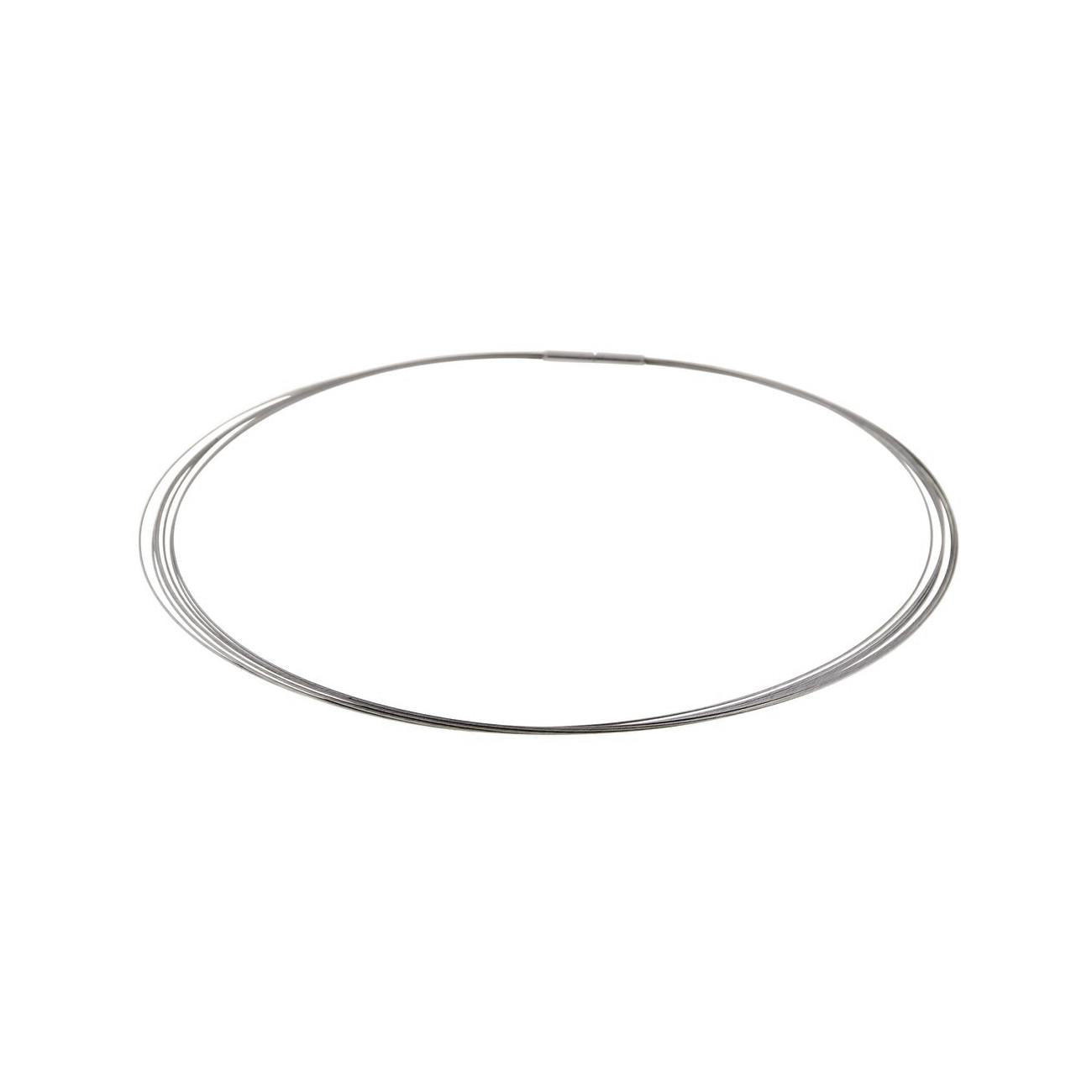 Schmuckwerk choker, 7 rows, stainless steel, KH1870-ST