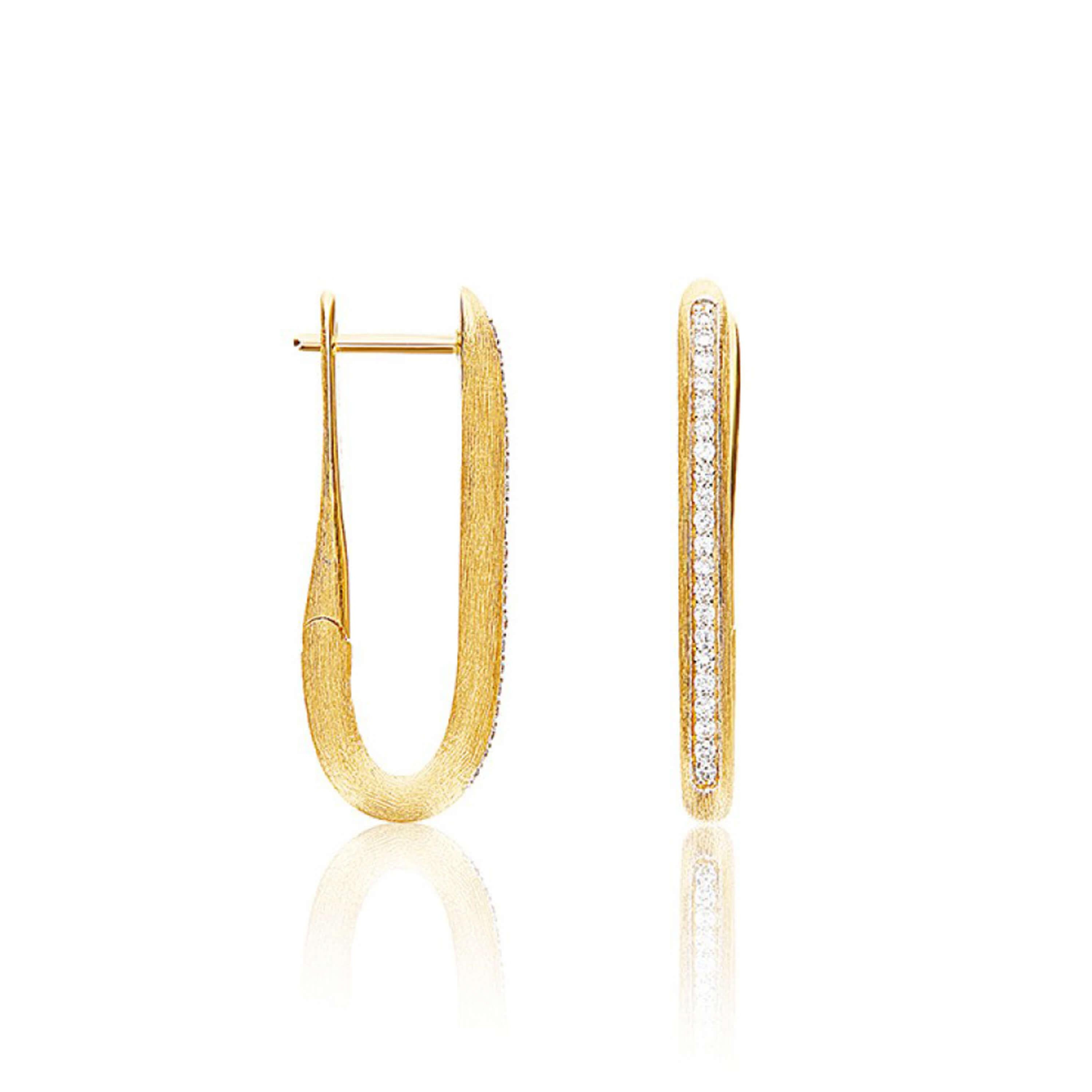 Nanis hoop earrings Libera, yellow gold, OS2-602