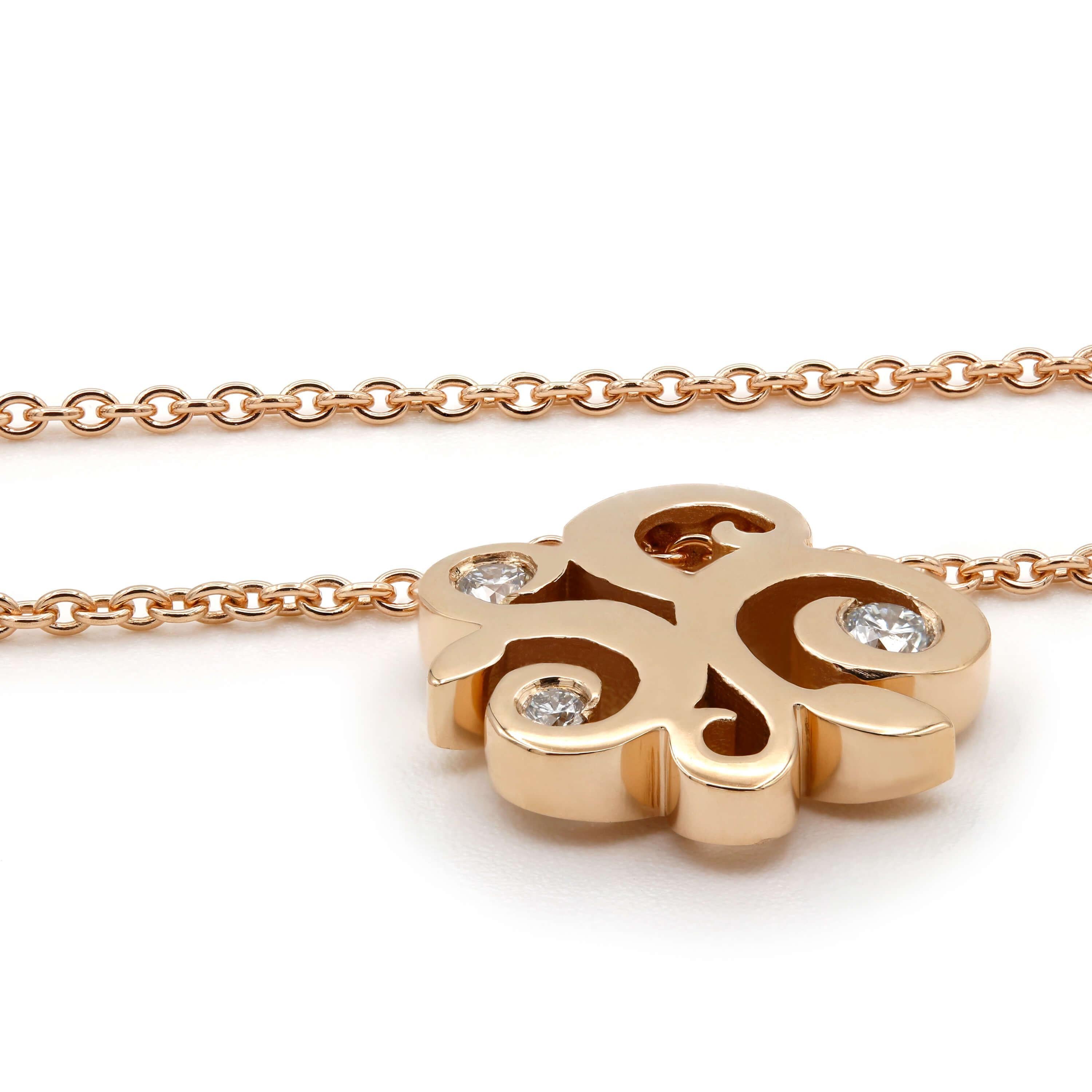 Schmuckwerk necklace diamond fever, red gold, QH915-RG