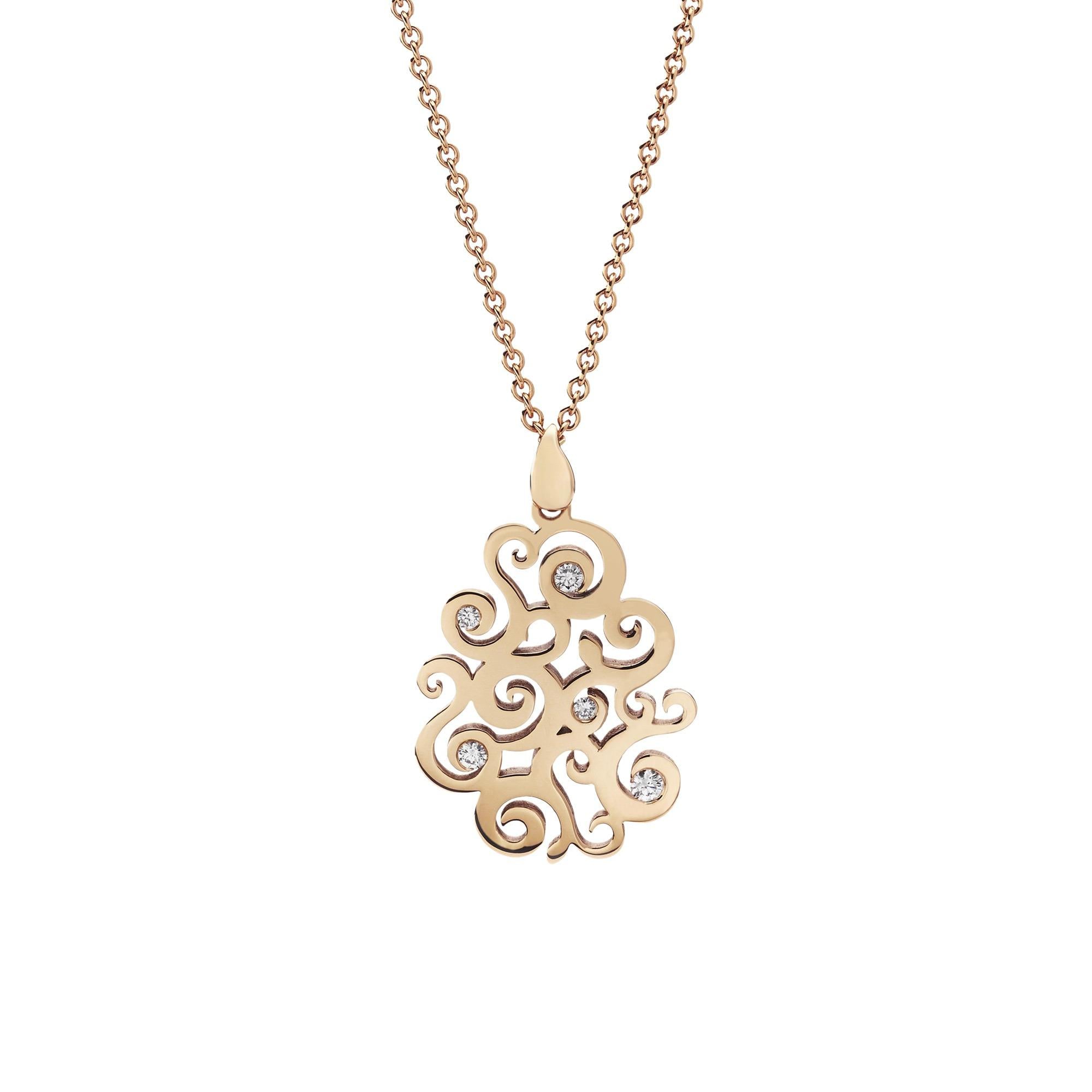 Schmuckwerk necklace diamond fever, red gold, QH215-RG