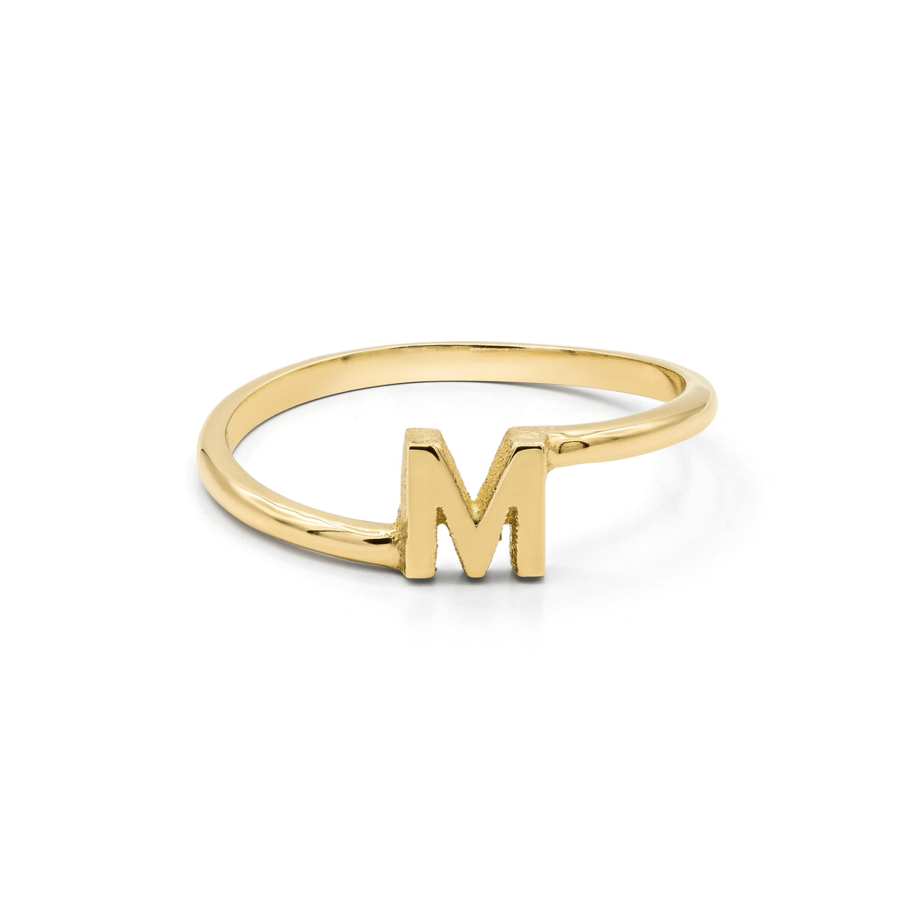 Minitials Ring Buchstabe | R-ENT-MG