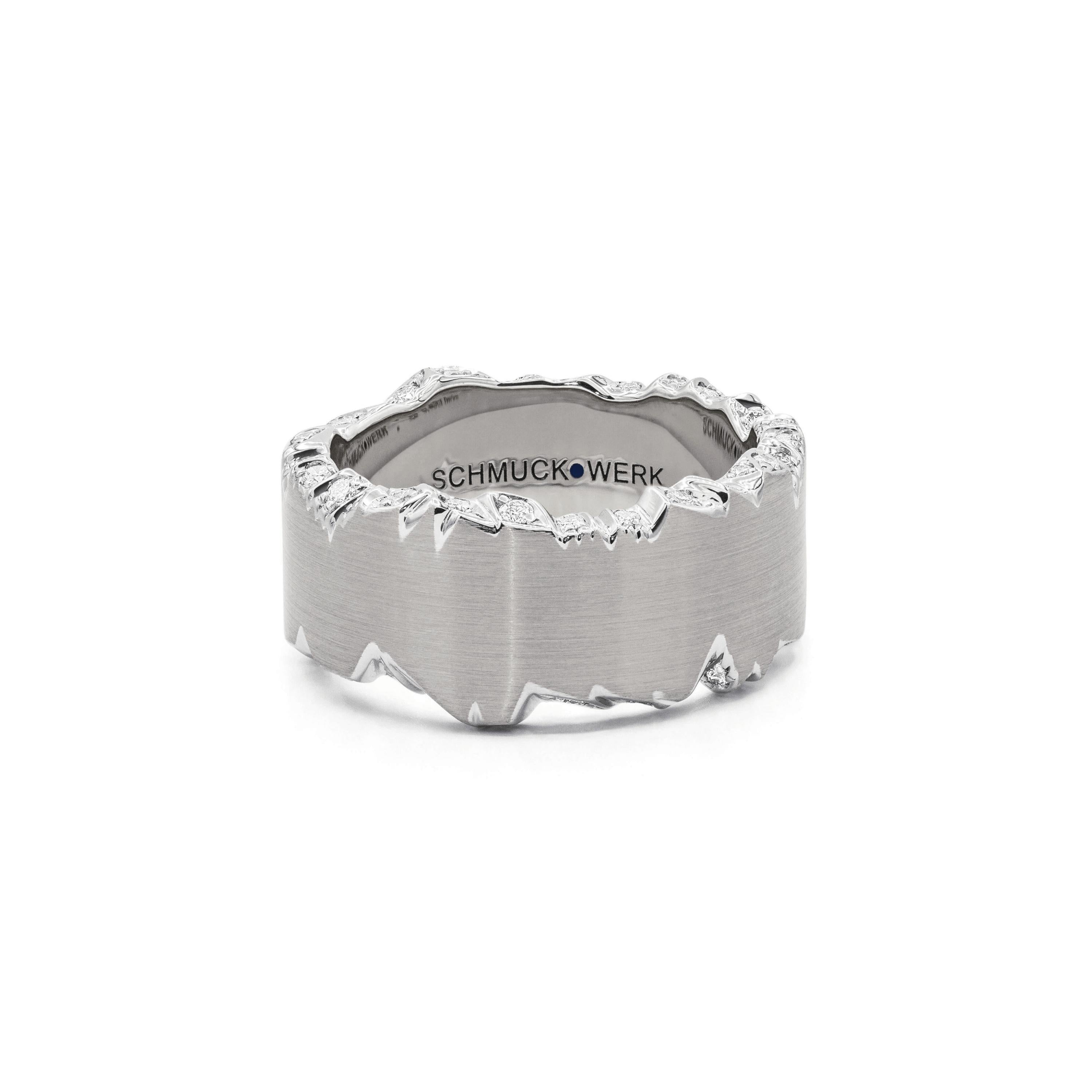 Schmuckwerk Ring Alpen, white gold, GR225-WG