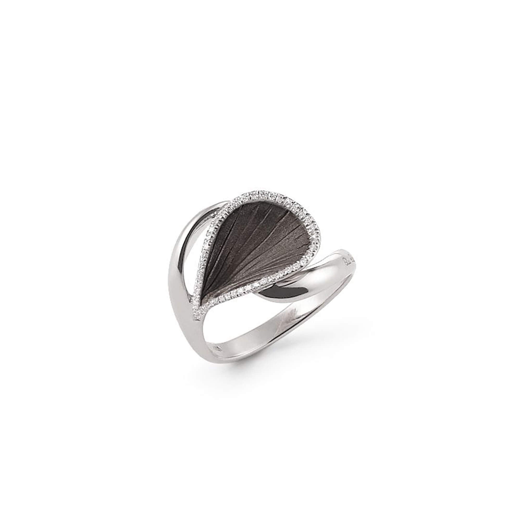 Cammilli Ring Goccia | Black Lava | GAN2006E
