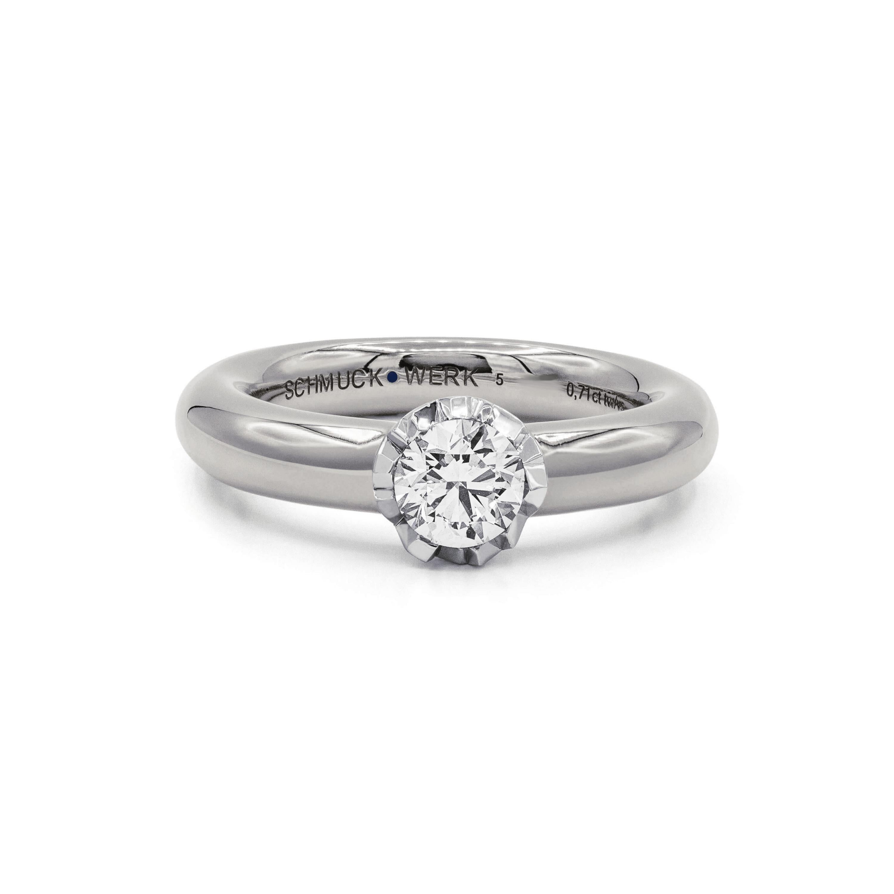 Schmuckwerk Alpine solitaire ring, platinum, GR424-PT