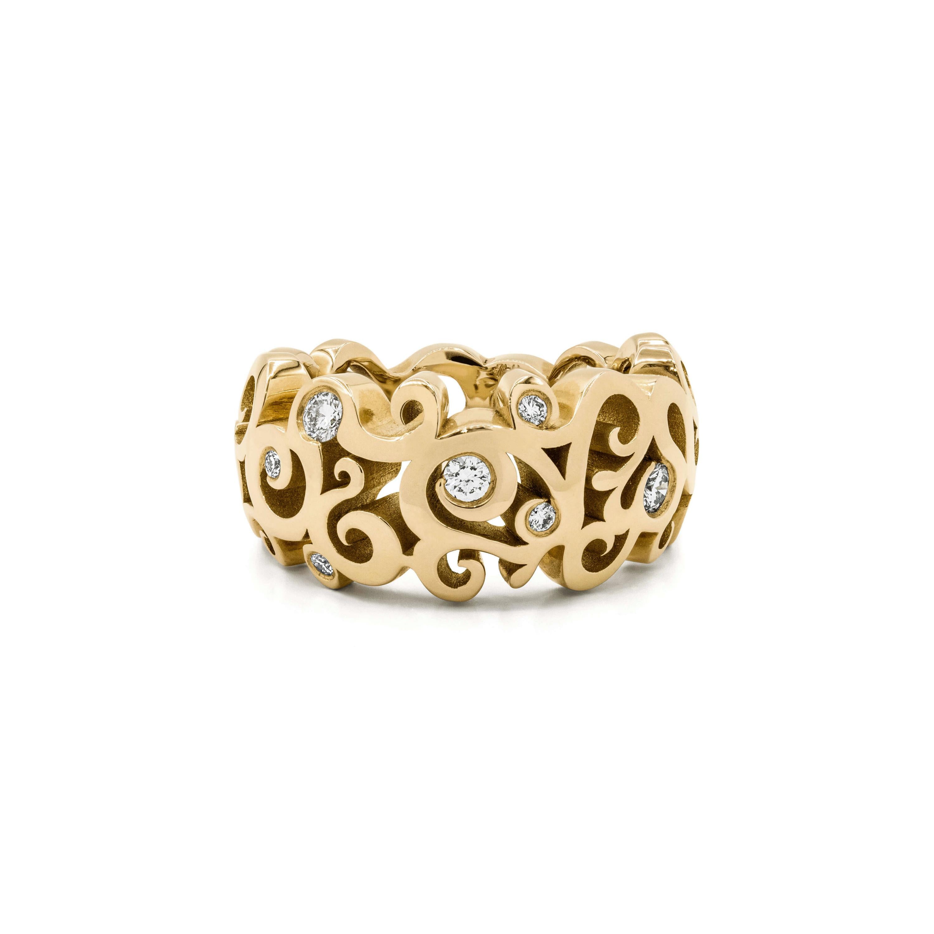Schmuckwerk ring diamond fever, yellow gold, QR305-GG