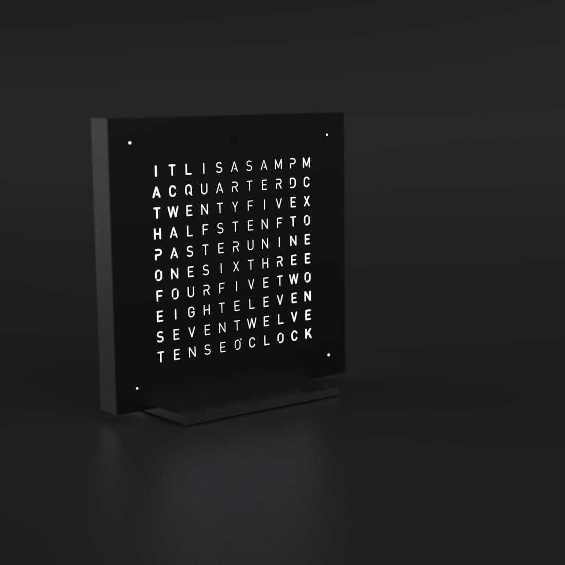 Qlocktwo Frontcover für Tischuhr Earth 13.5 | Black Ice Tea | FTBI