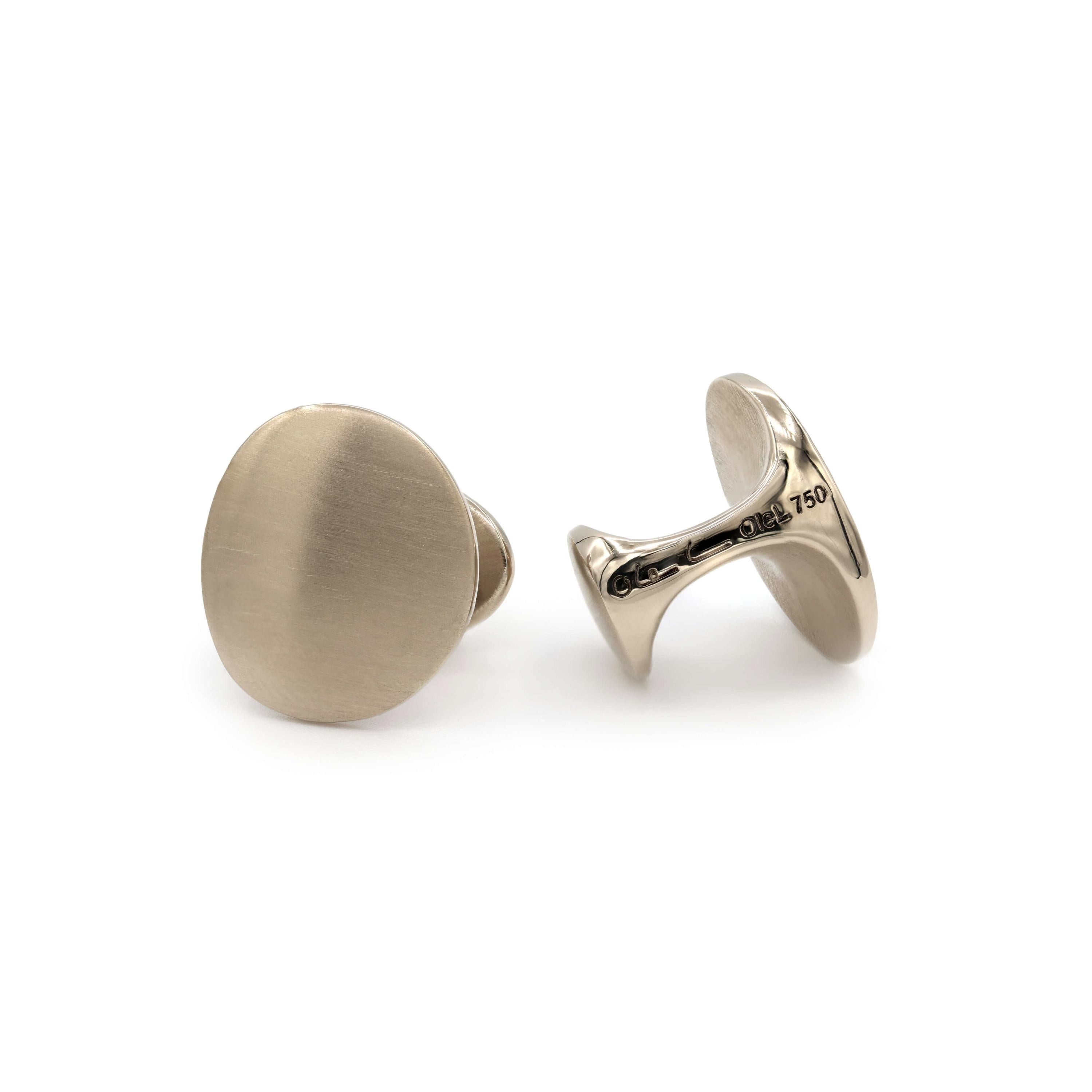 Ole Lynggaard cufflinks Signet white gold unrhodium plated, A1617-501