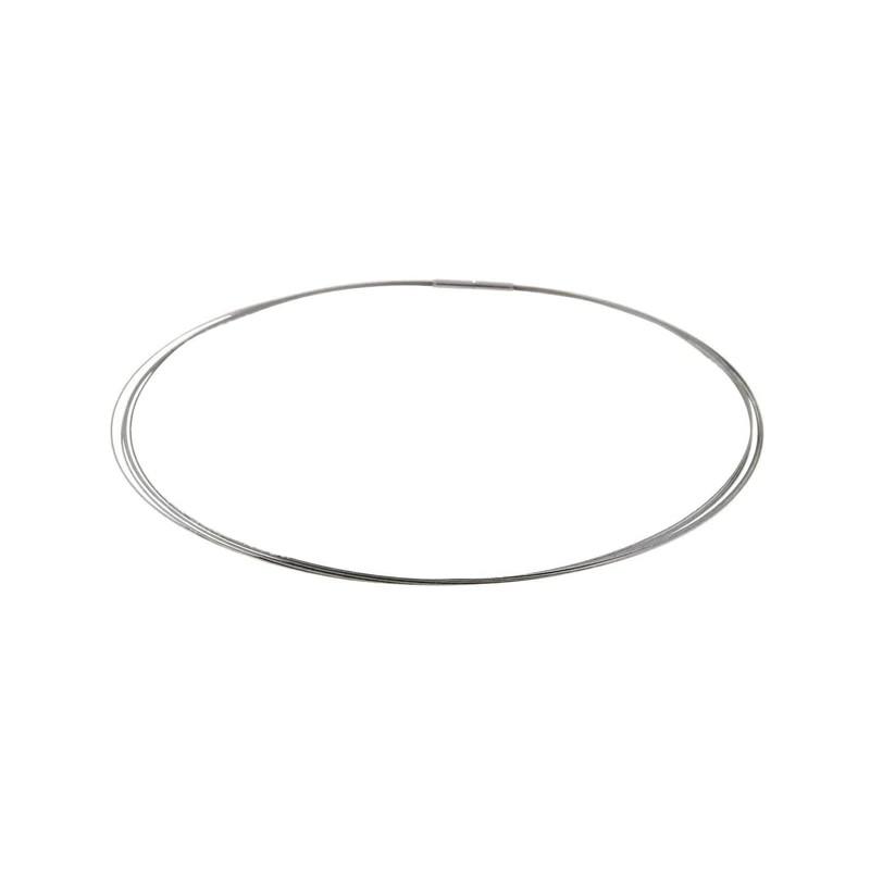 Schmuckwerk choker, 5 rows, stainless steel, KH1850-ST