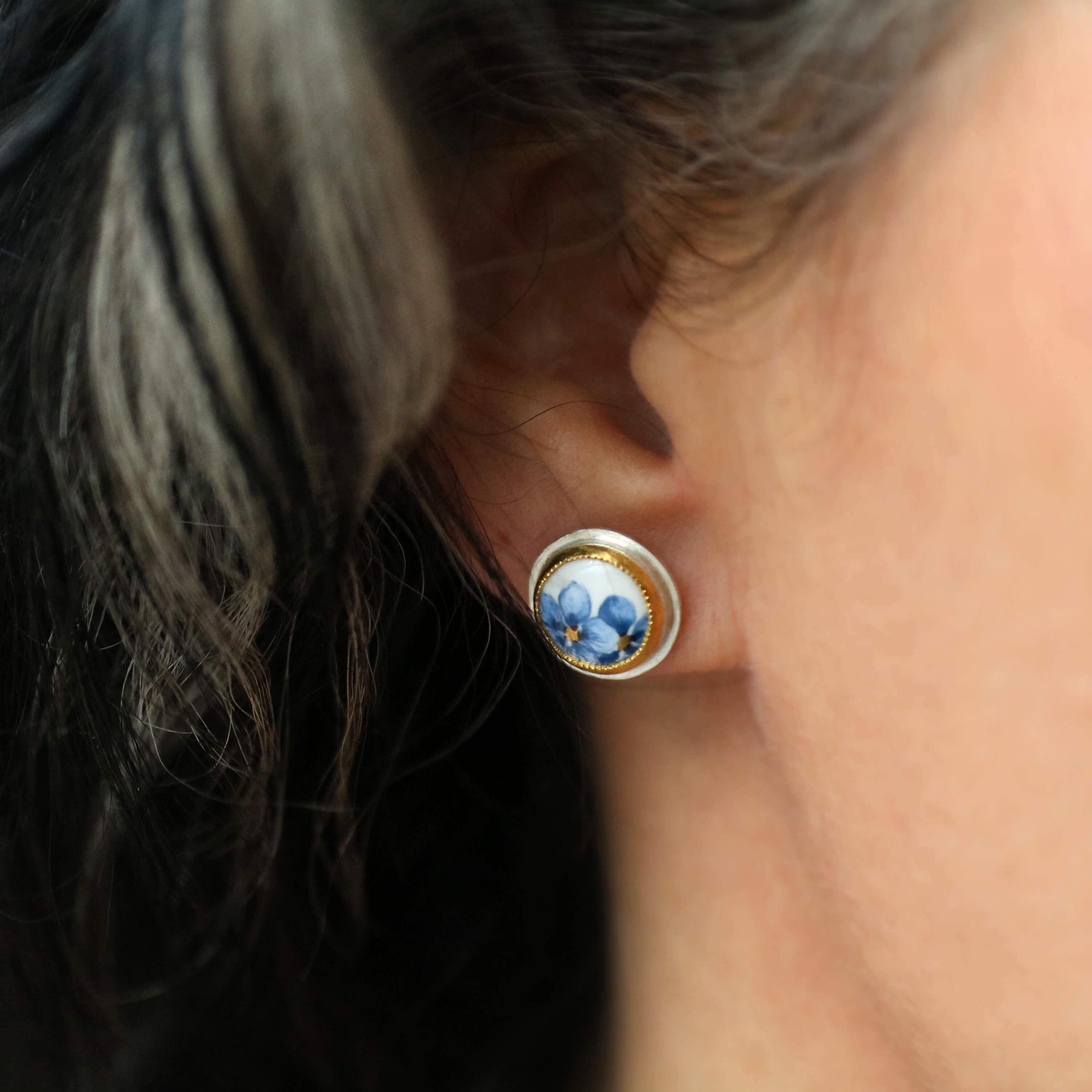 Materia Prima stud earrings, Forget me not, MP E052/10