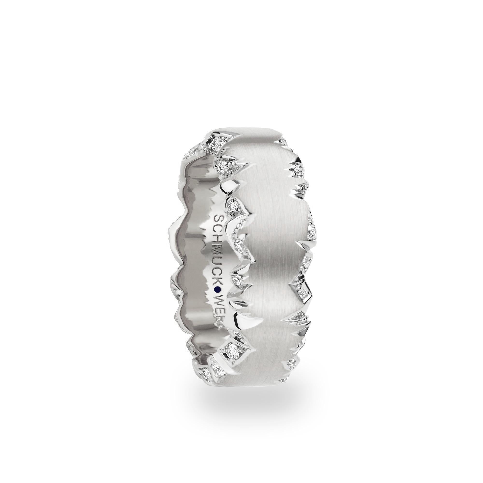 Schmuckwerk Ring Alpen, white gold, GR215-WG