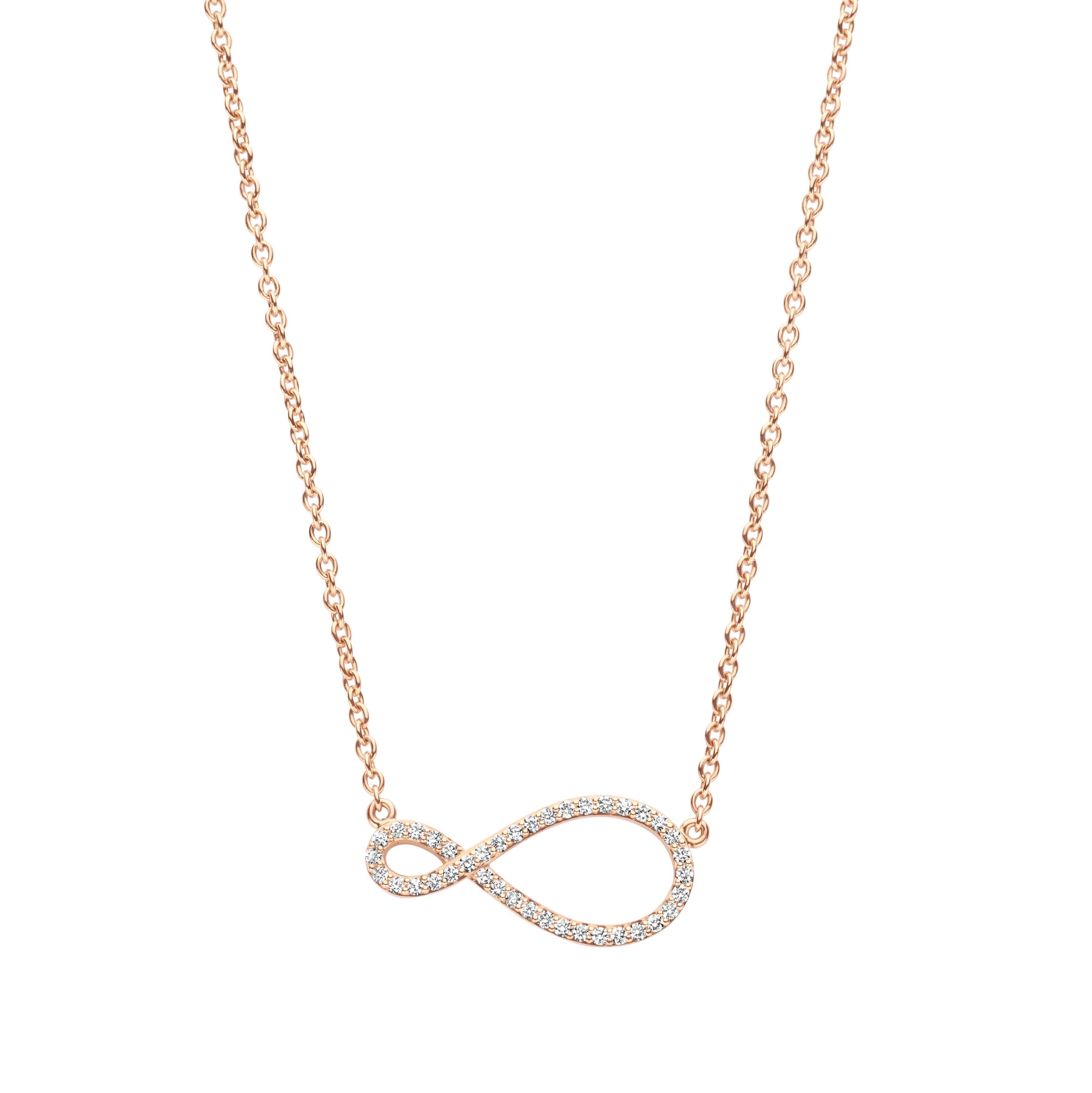 Collier Infinity Roségold mit Brillanten von BIGLI