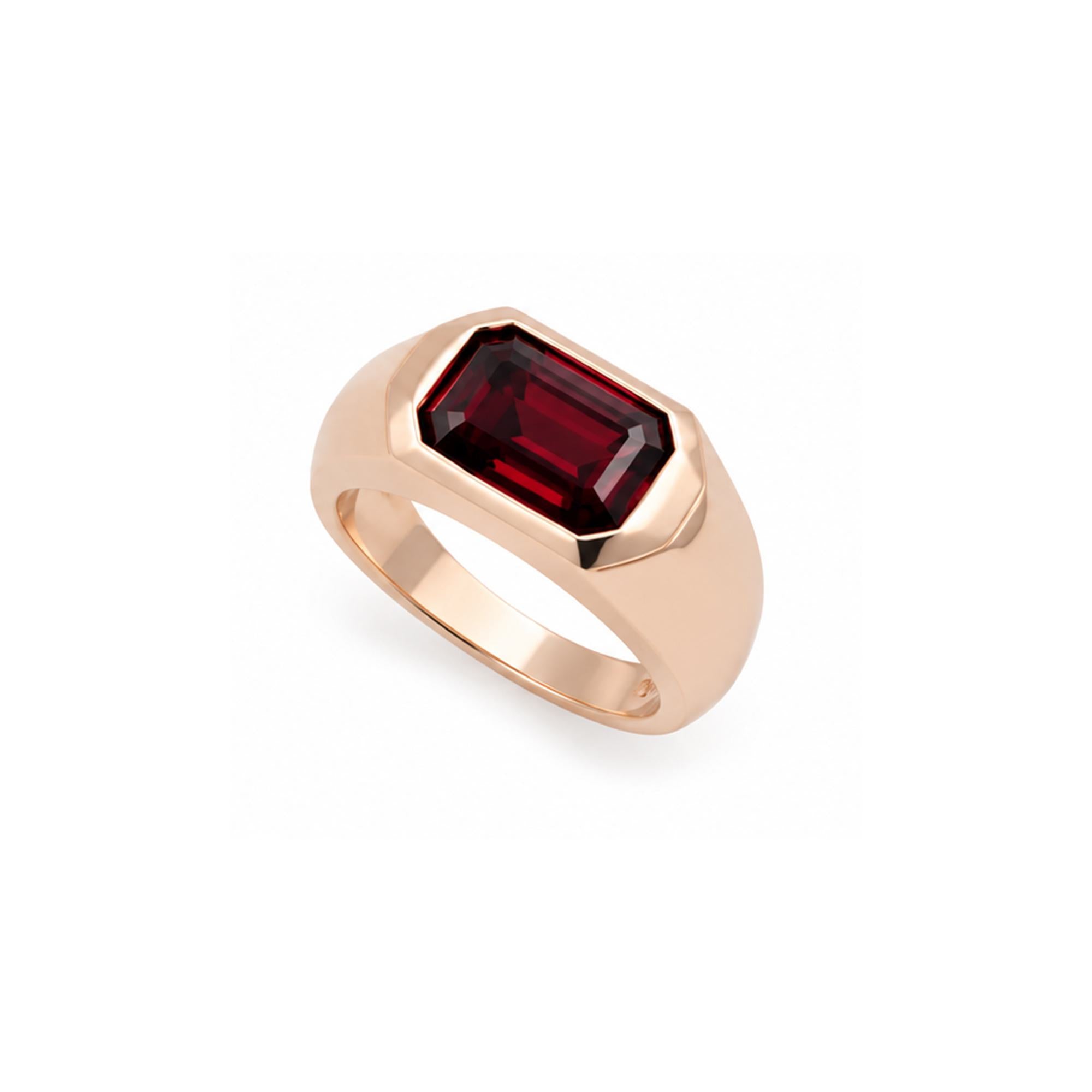 Ring Solid mit Granat von 1909 Callegari