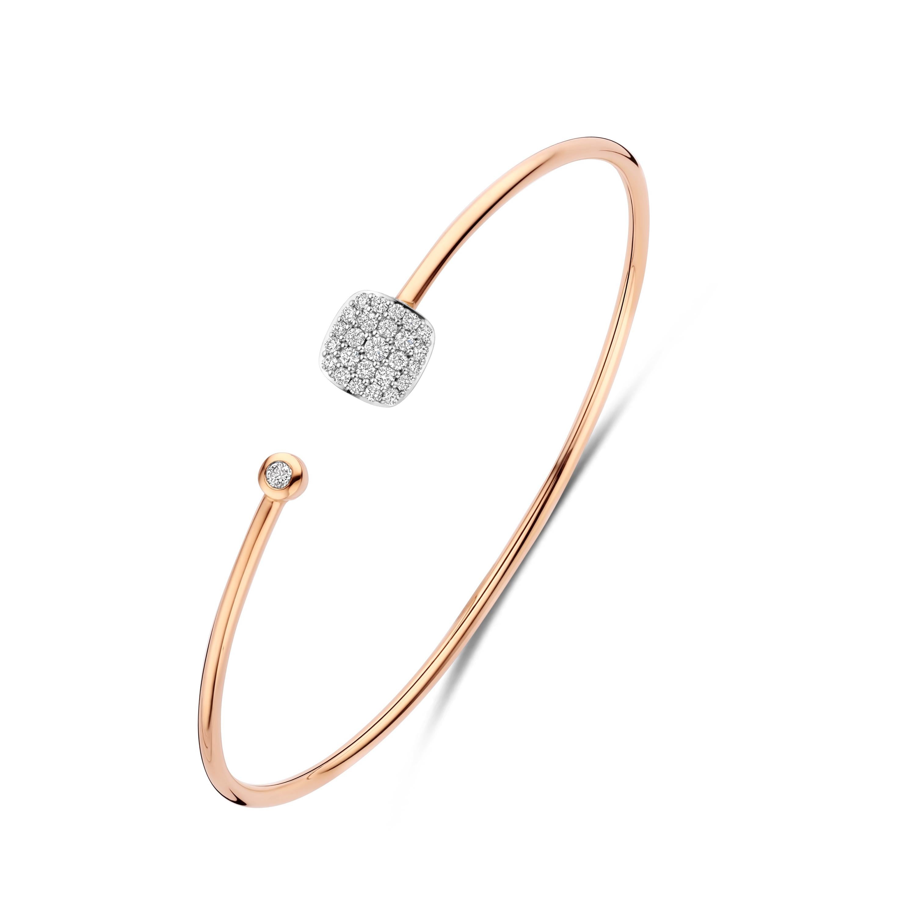 Armreif Viktor Rosé/Weißgold mit Brillanten von BIGLI
