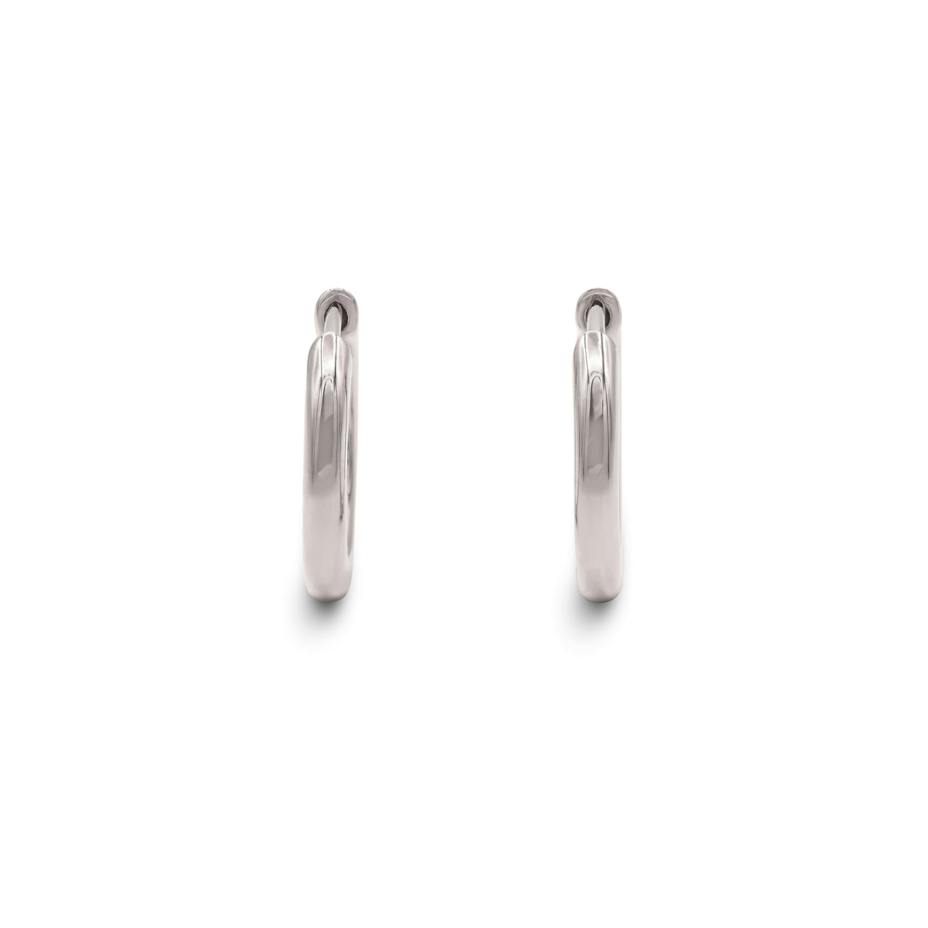 Diamond Group hoop earrings white gold 2E544W8-1