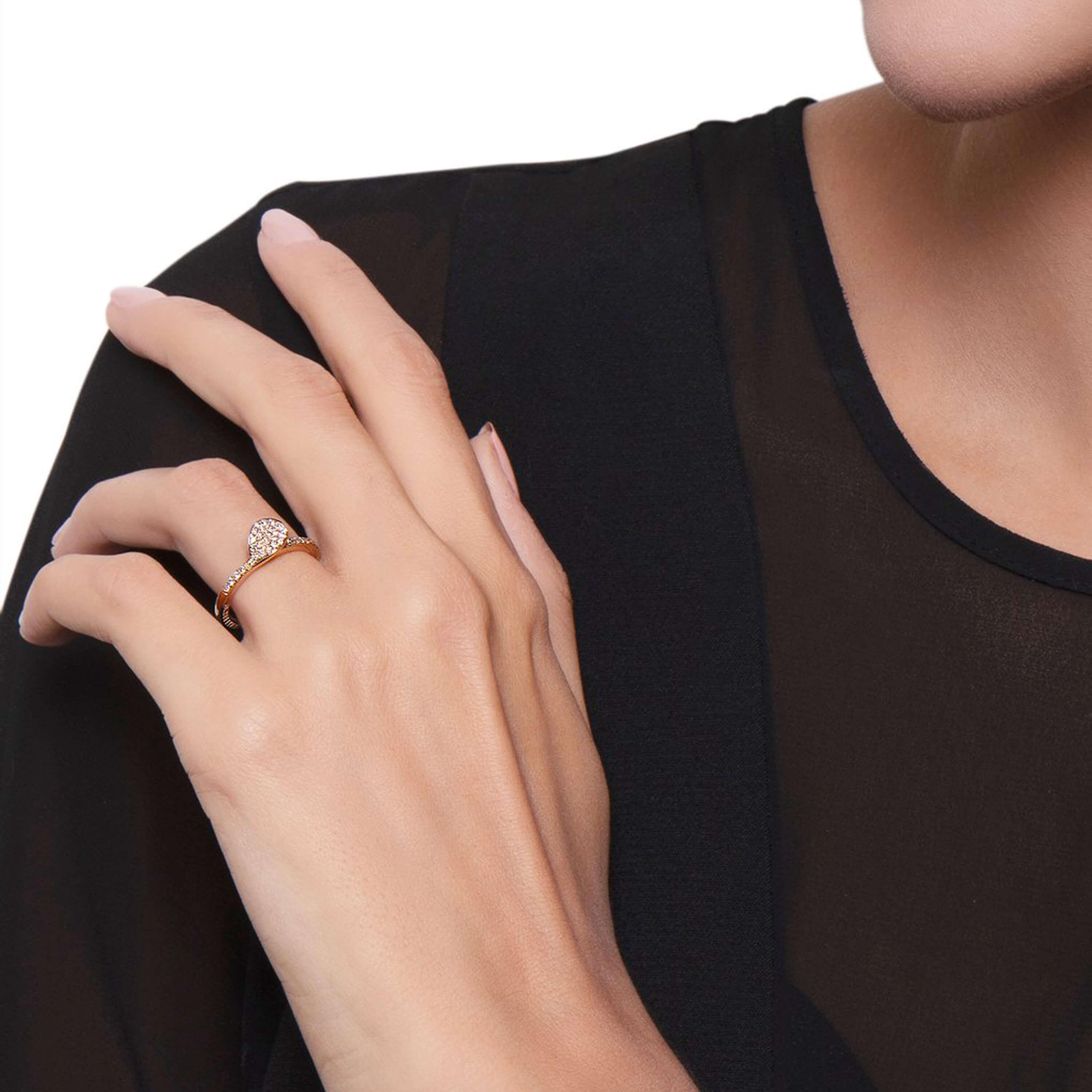 Pasquale Bruni Ring Petit Garden Rose Gold Diamonds 15374R