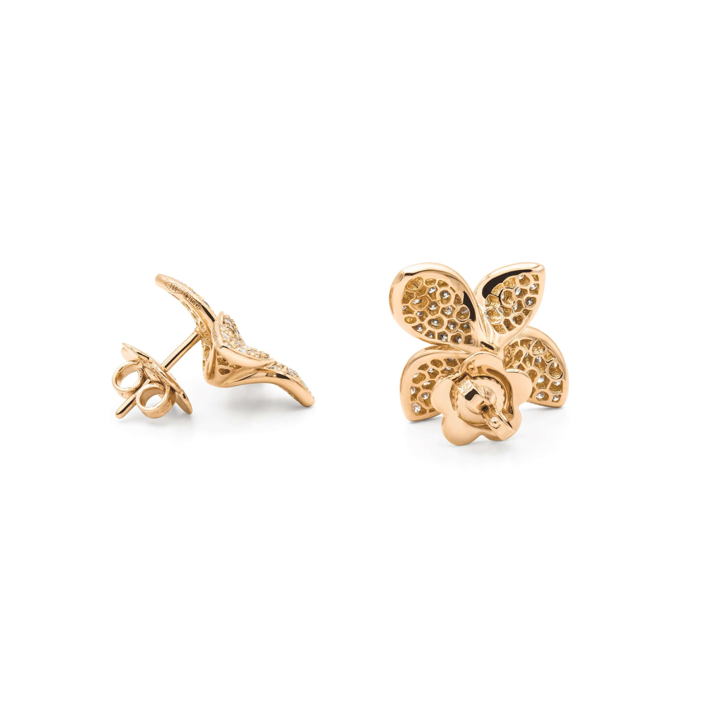 Pasquale Bruni earrings Petit Garden rose gold diamonds 15377R