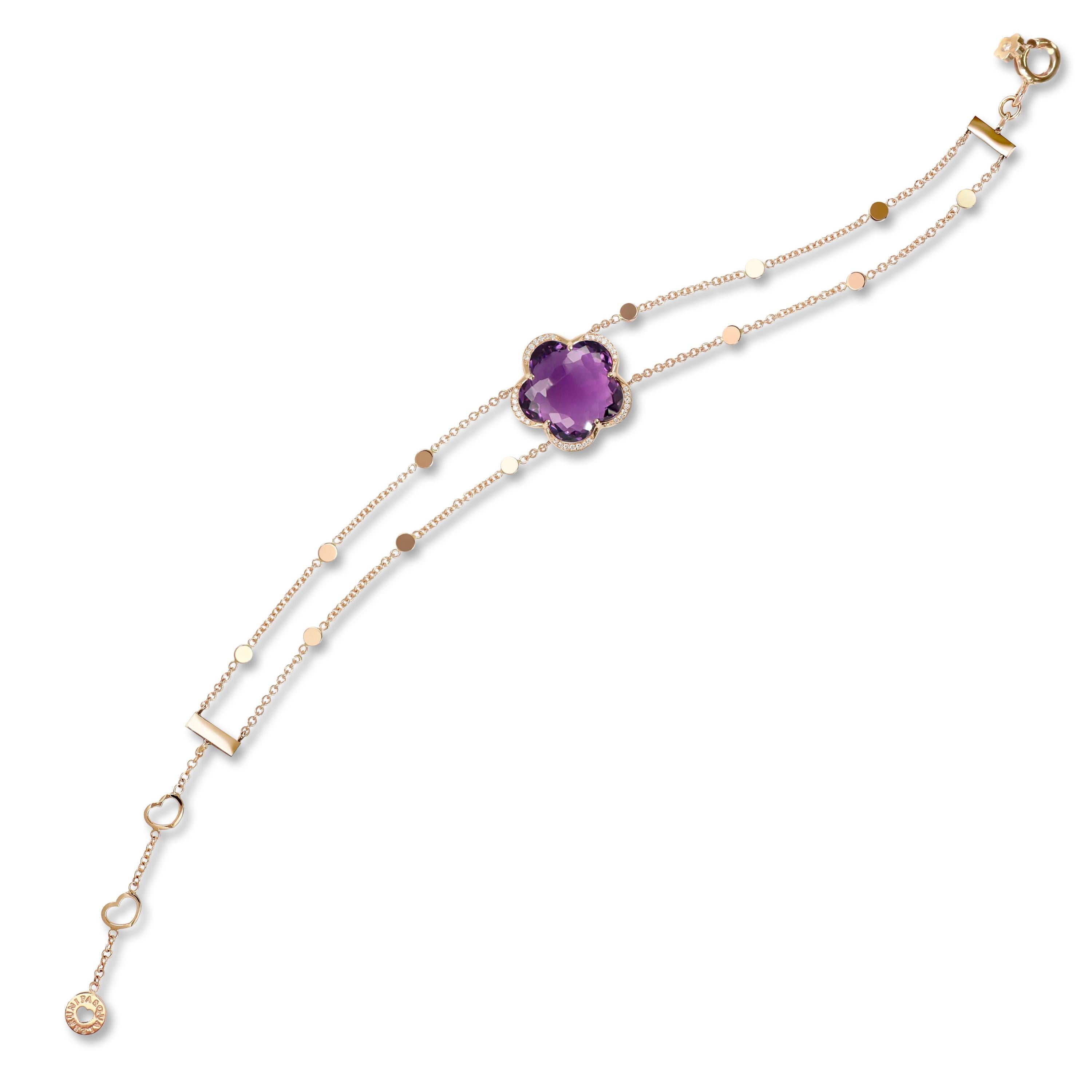 Pasquale Bruni Bon Ton Armband 16819R aus 750 Roségold mit Amethyst und Diamanten