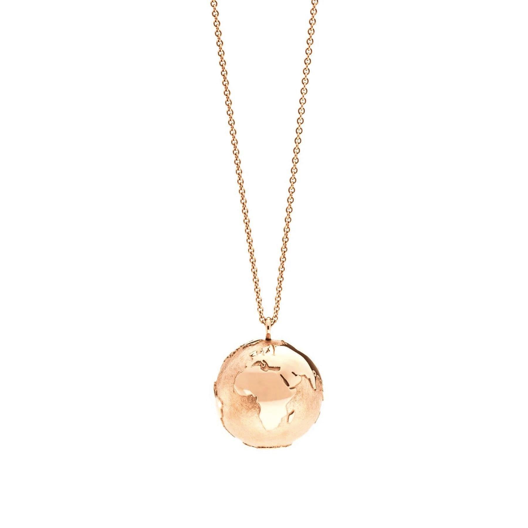Schmuckwerk necklace world globe, rose gold, OH170-RG