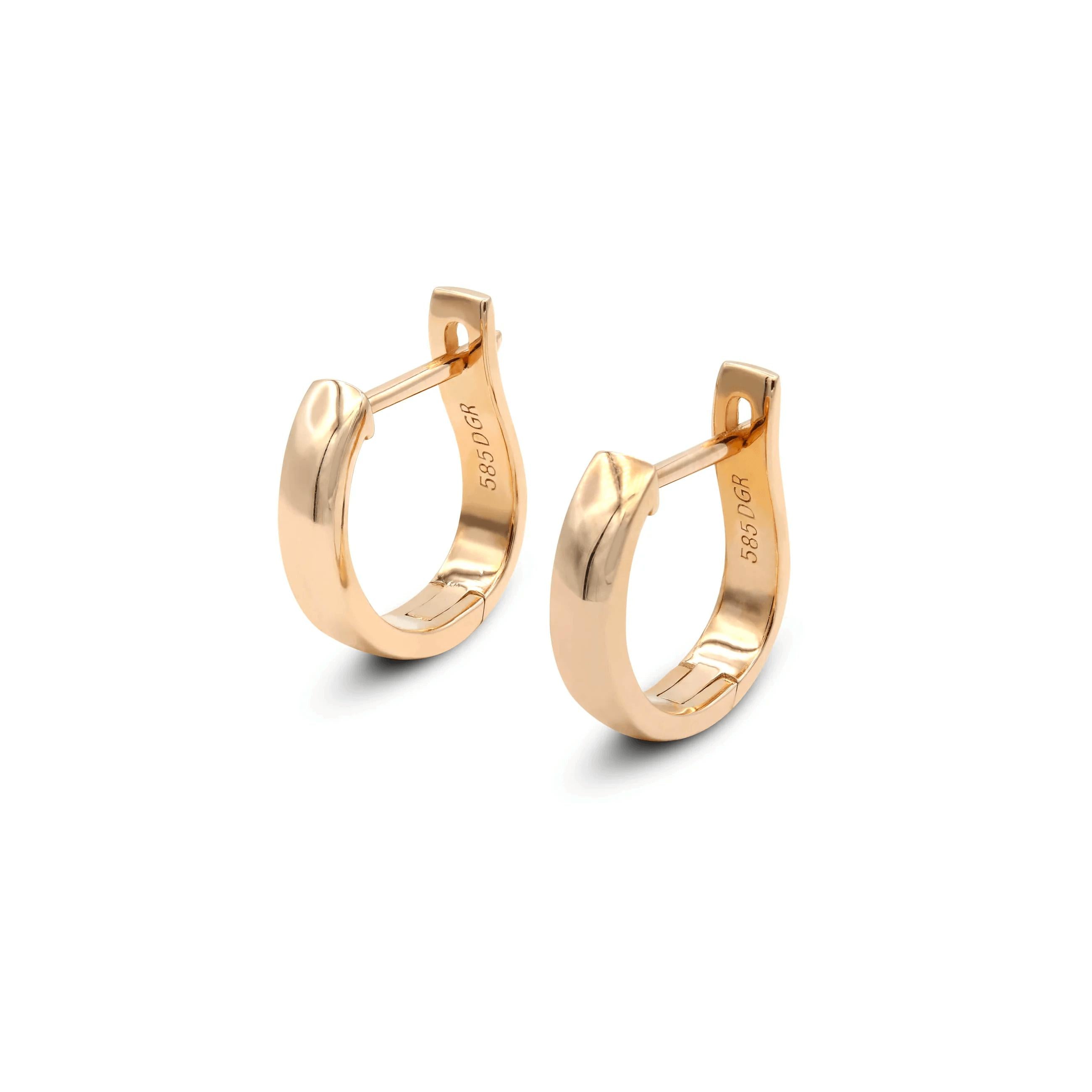 Diamond Group Hoop Earrings Rose Gold 2E518R4-4