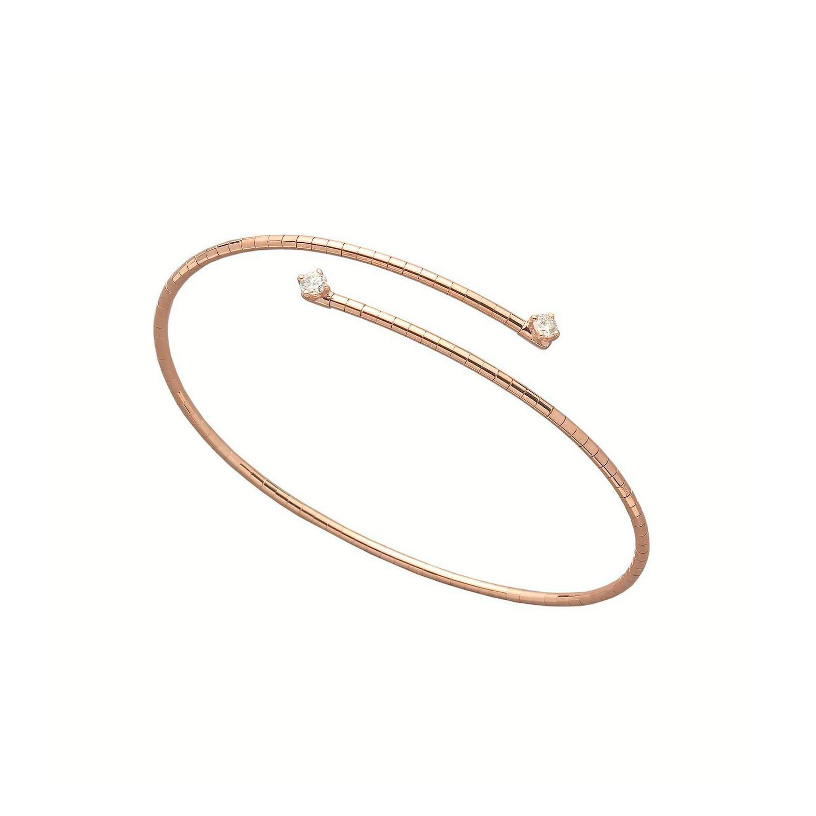 Mattia Cielo Bangle Rose Gold Titanium Diamonds LJWR305-PM