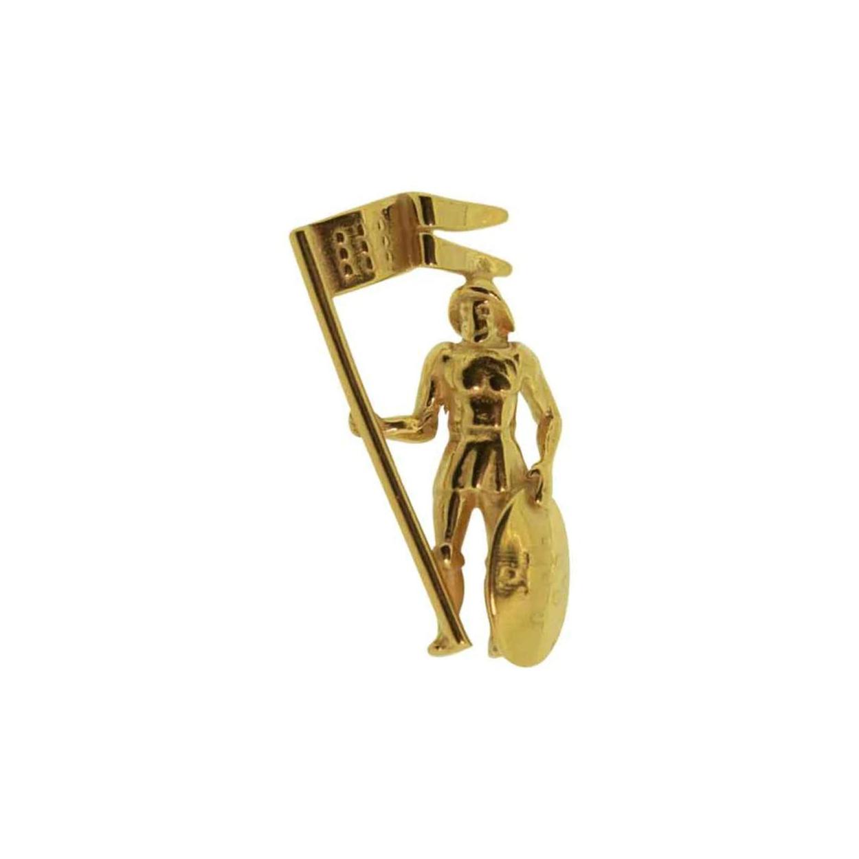 Quirinus pin, gold-plated silver
