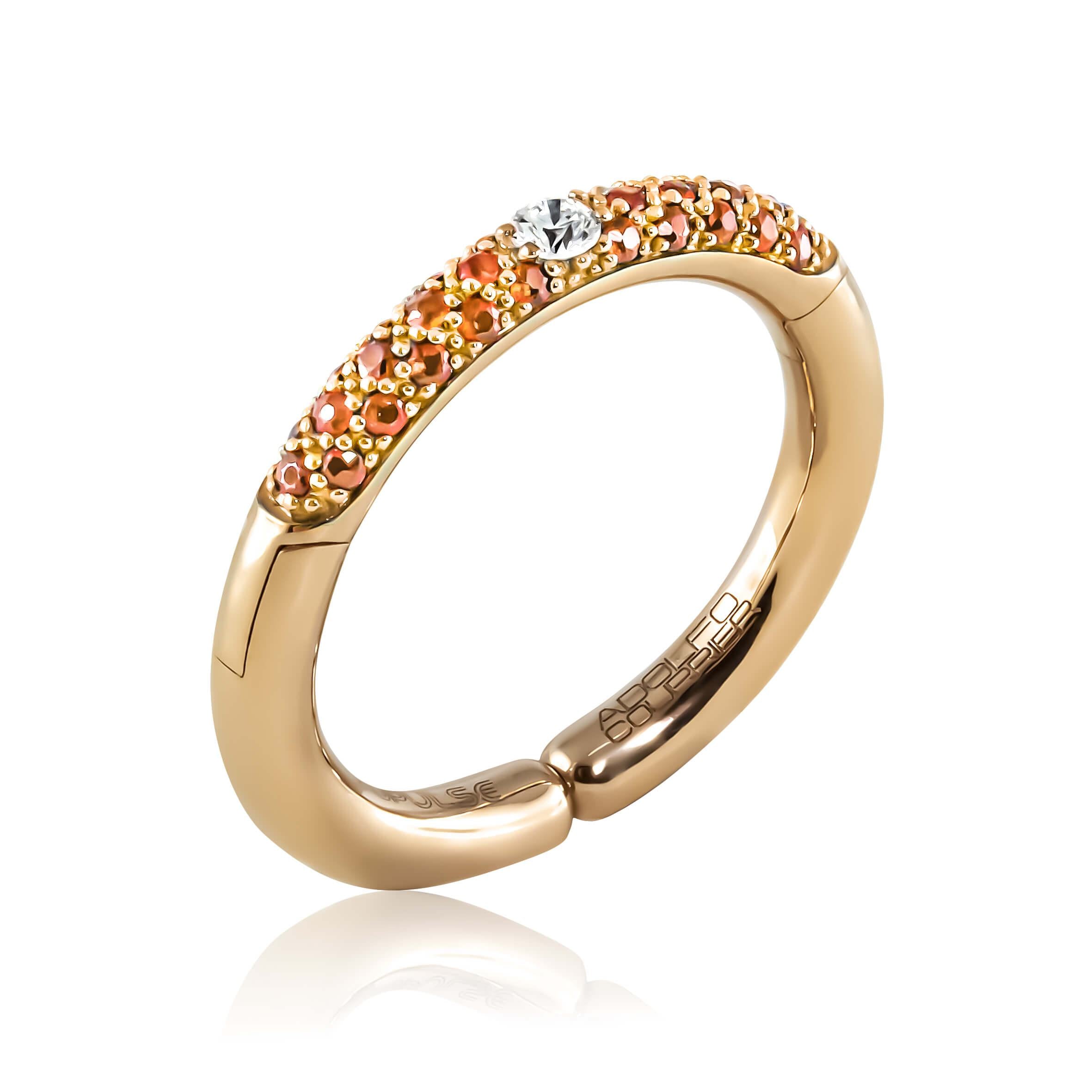Adolfo Courrier POPULSE Ring HERME`S mit orange Saphiren & Diamanten