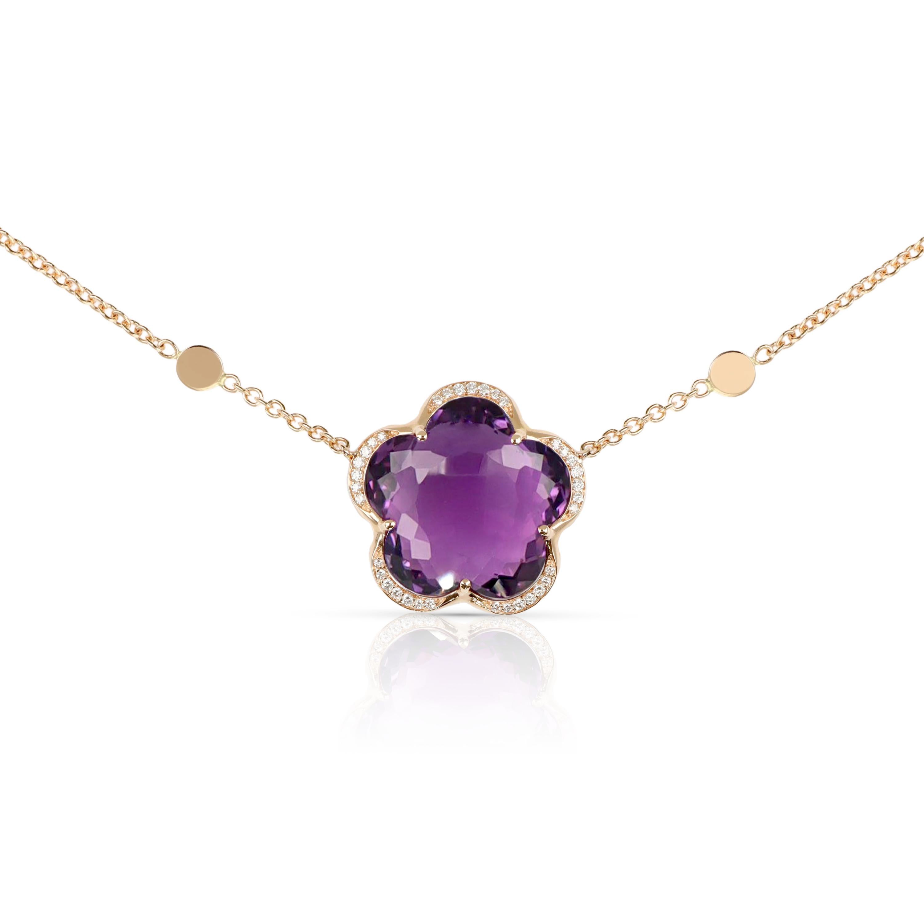 Pasquale Bruni Bon Ton Collier 16810R aus 750 Roségold mit Amethyst und Diamanten