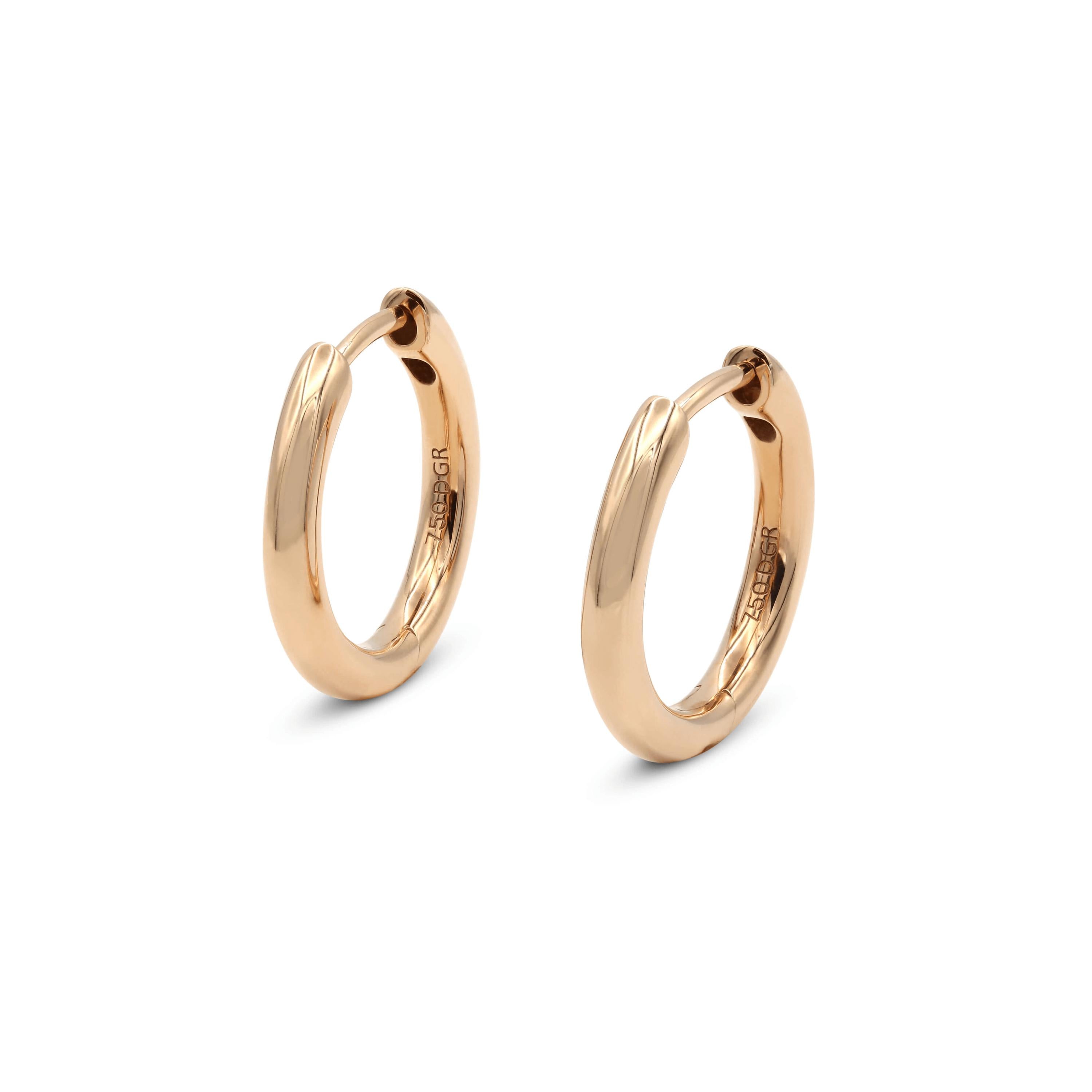Diamond Group Hoop Earrings Rose Gold 2E544R8-3