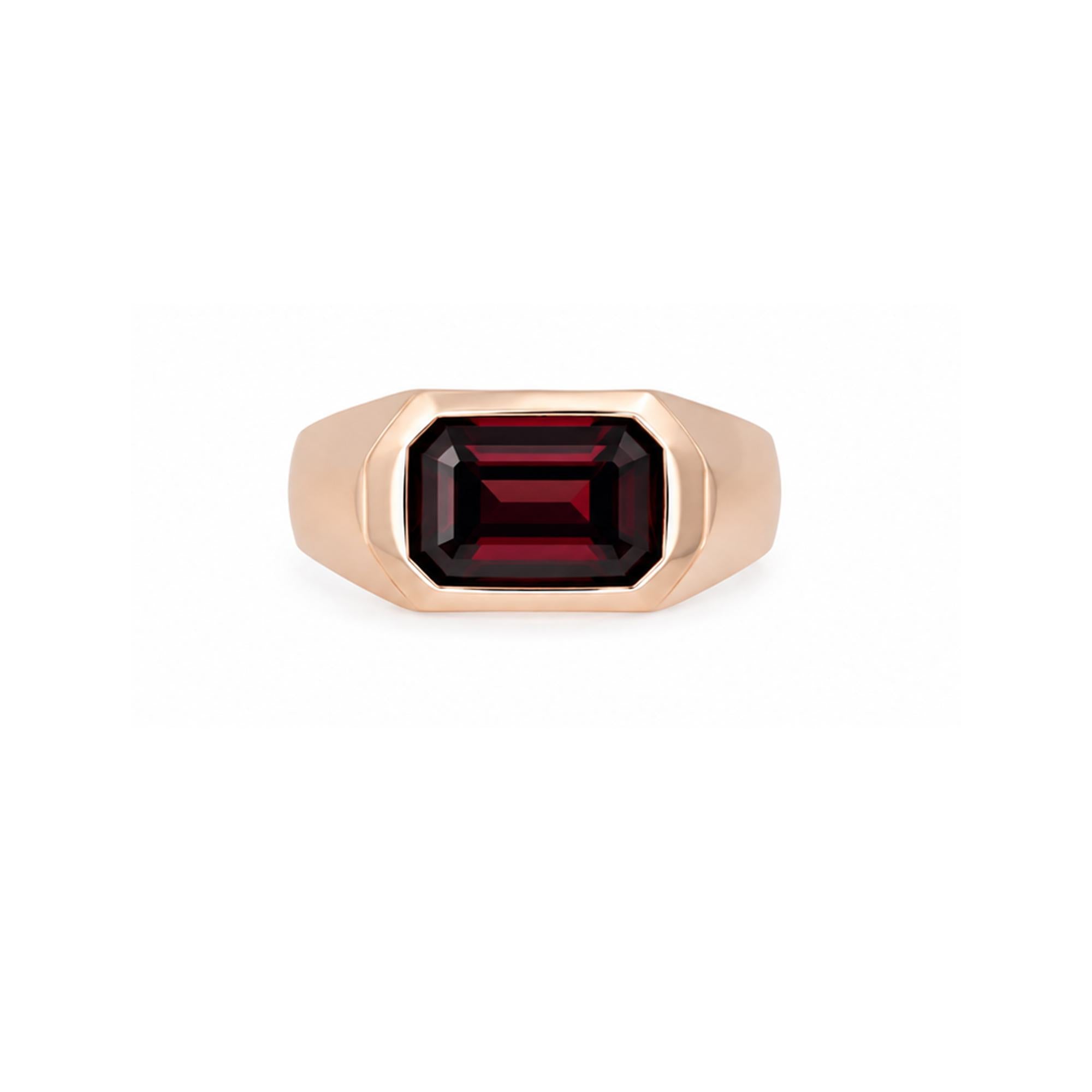 Ring Solid mit Granat von 1909 Callegari