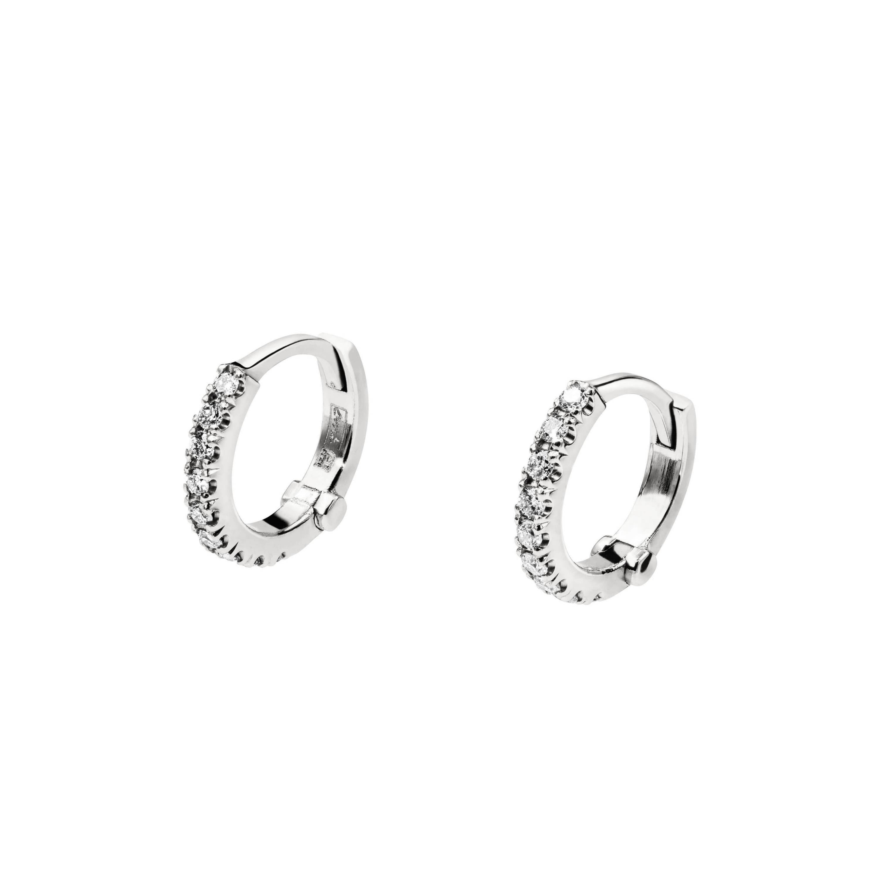 Minitials Creolen mit Diamanten | E-AEO-HWG