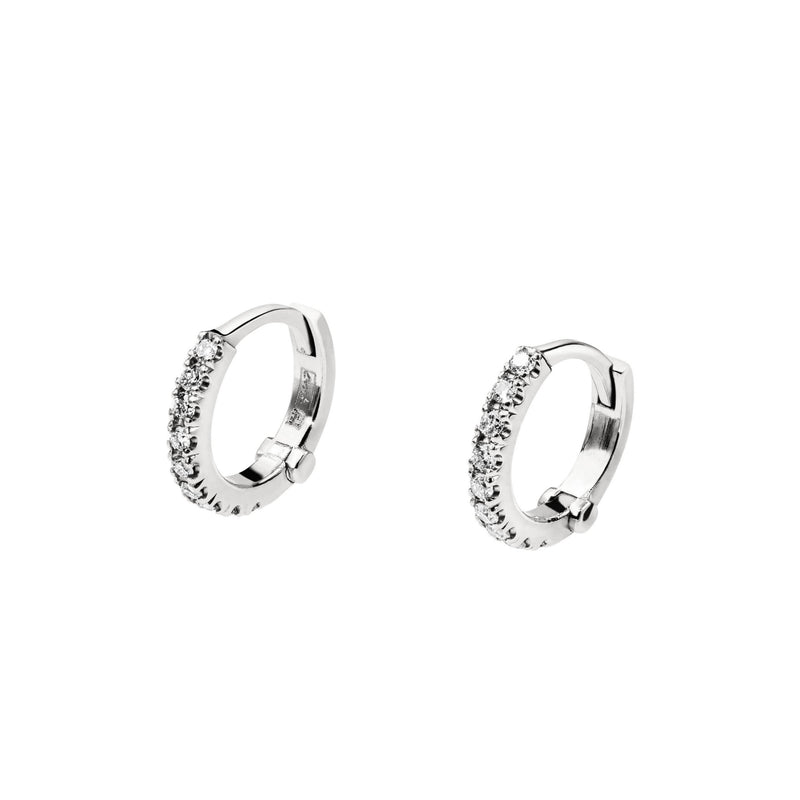 Minitials Creolen mit Diamanten | E-AEO-HWG