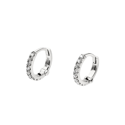 Minitials Creolen mit Diamanten | E-AEO-HWG