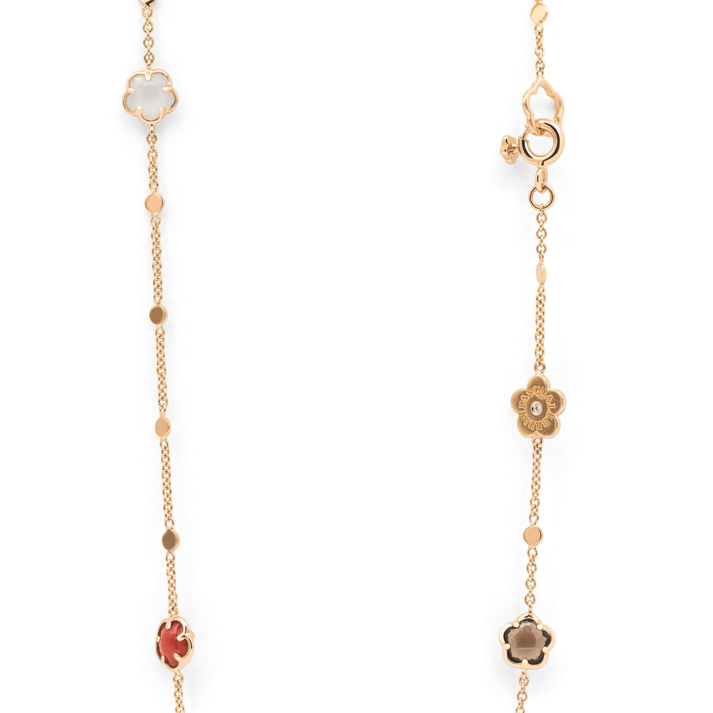 Pasquale Bruni necklace Figlia dei Fiori rose gold diamonds 93cm 16042R