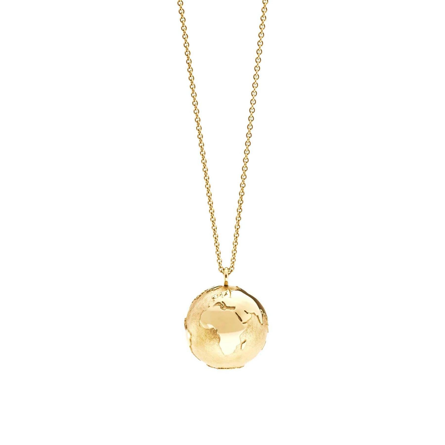 Schmuckwerk necklace world globe, yellow gold, OH130-GG
