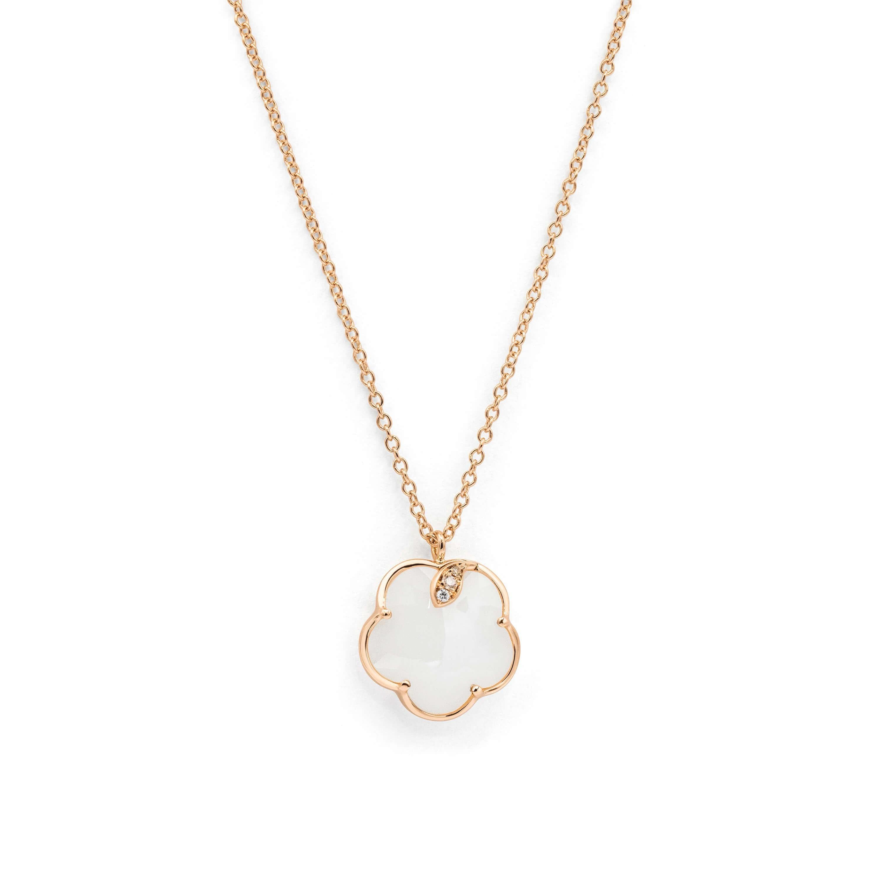 Pasquale Bruni Necklace Petit Joli rose gold diamonds agate 16137R