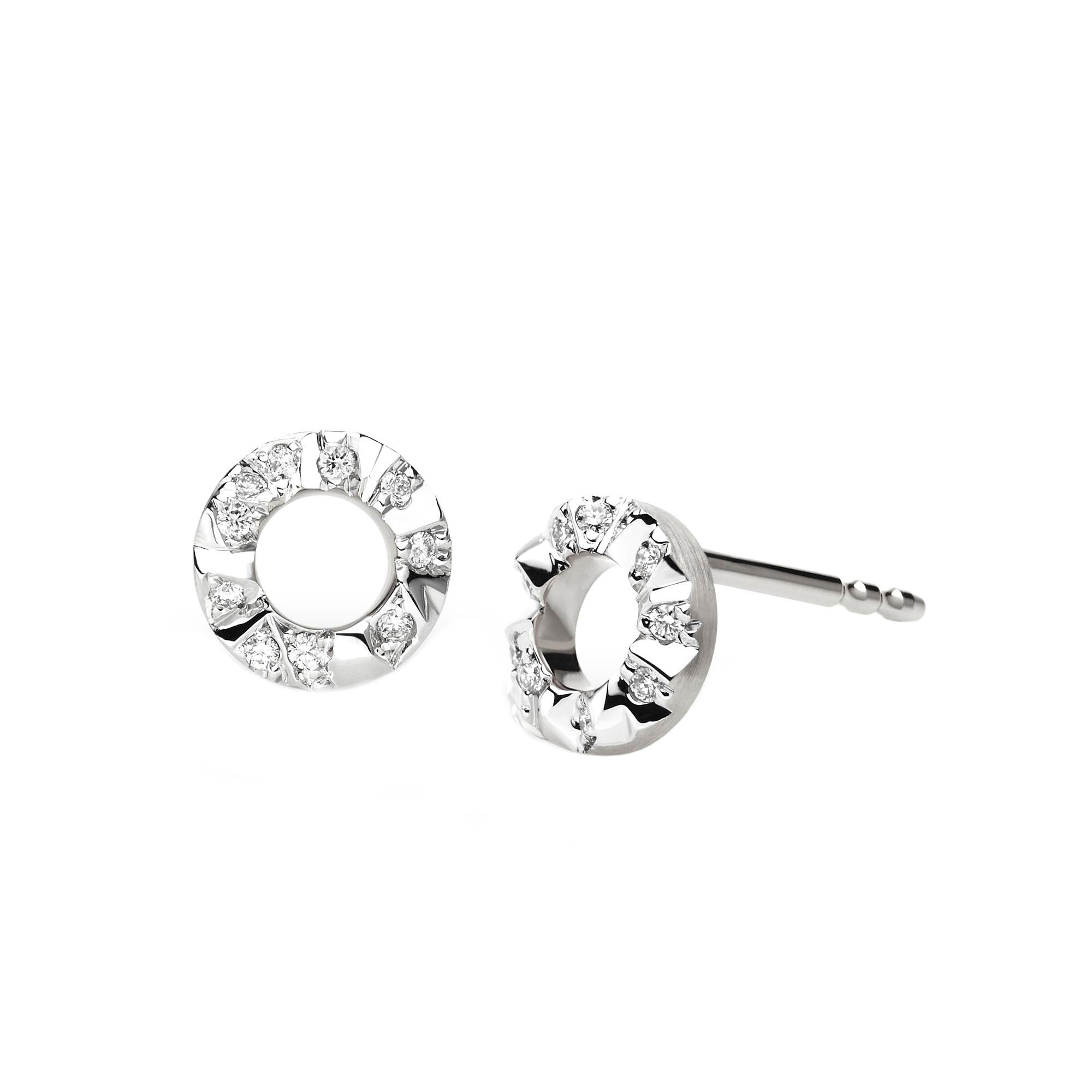 Schmuckwerk stud earrings Alps, platinum, GO705-PT