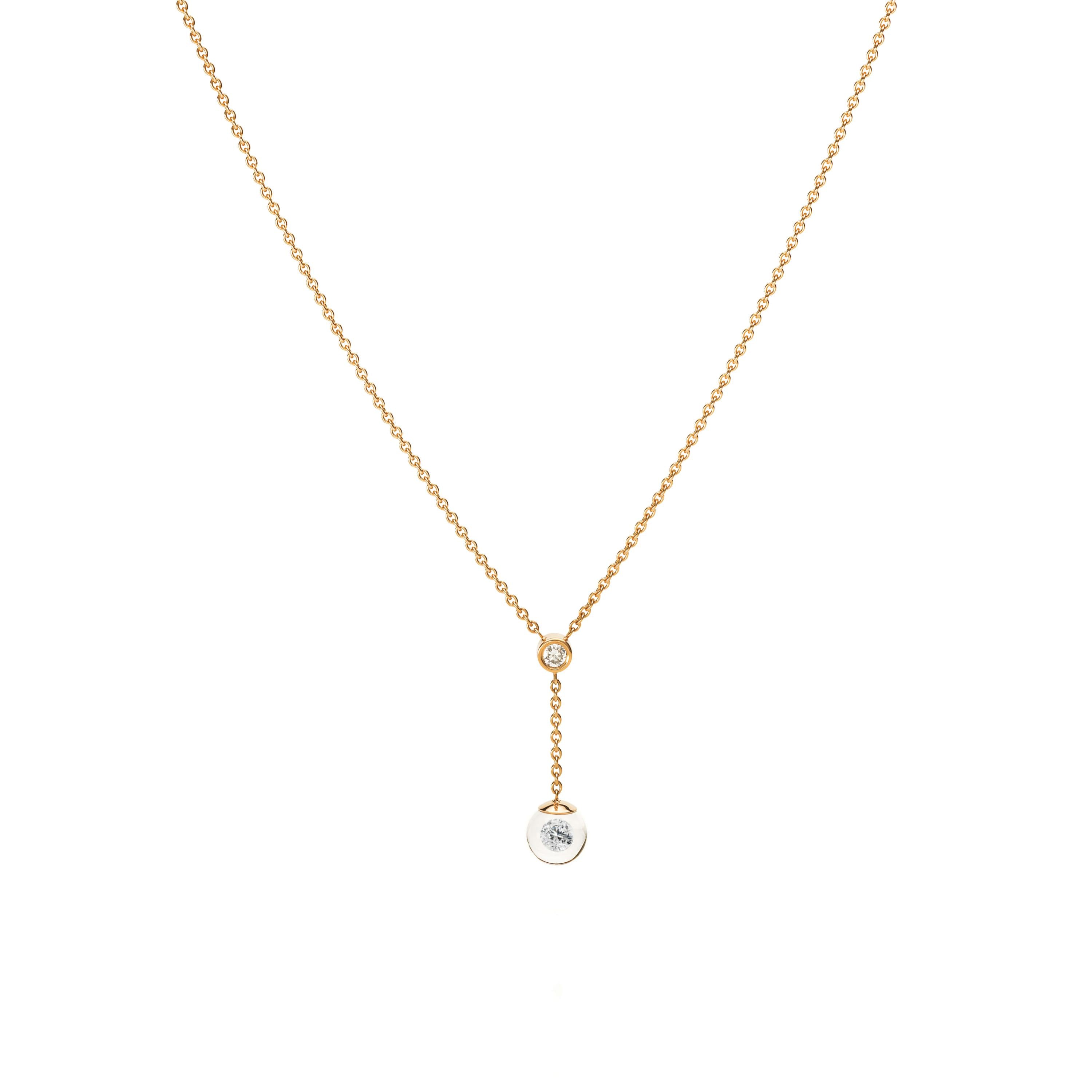 Schmuckwerk Y-Collier Glasklar | DH987-RG