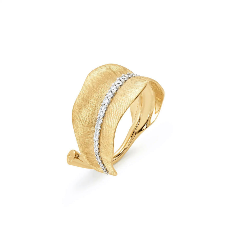 Ole Lynggaard Ring Leaves mit Diamanten, Gelbgold, A3009-402