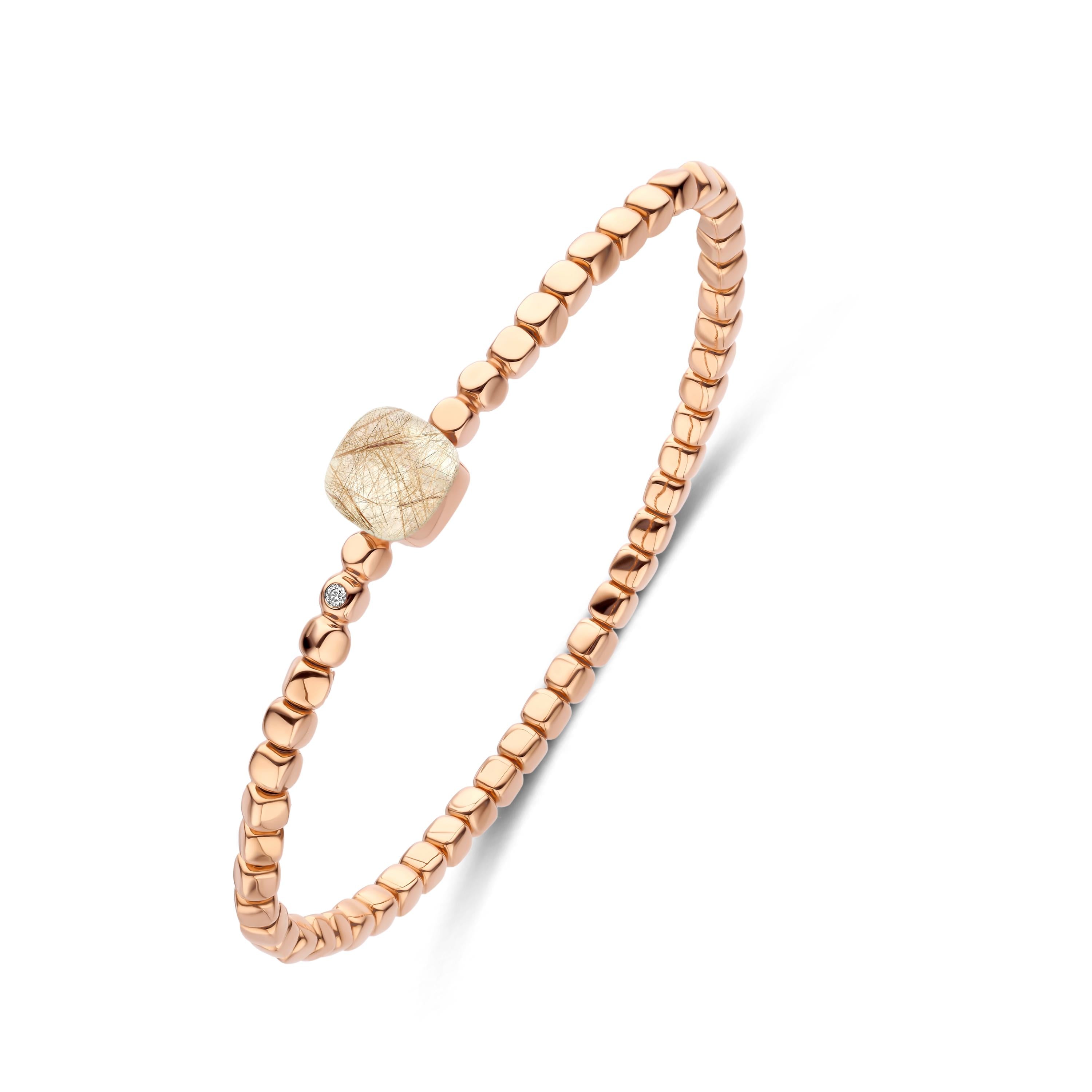 BIGLI Mini Sweety Armband Stretchy aus 750er Roségold