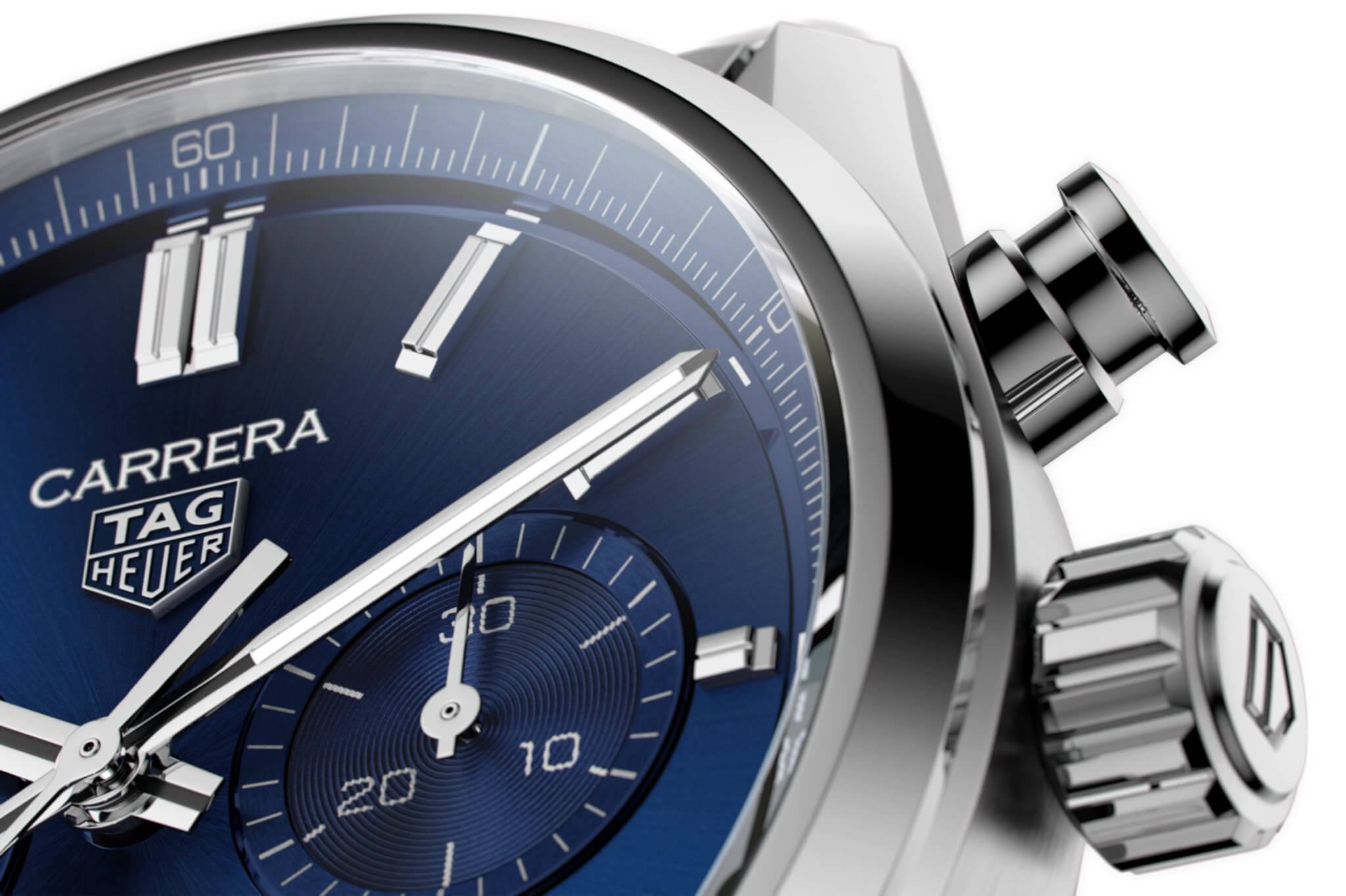 TAG Heuer Carrera Chronograph Stahl mit blauem Zifferblatt