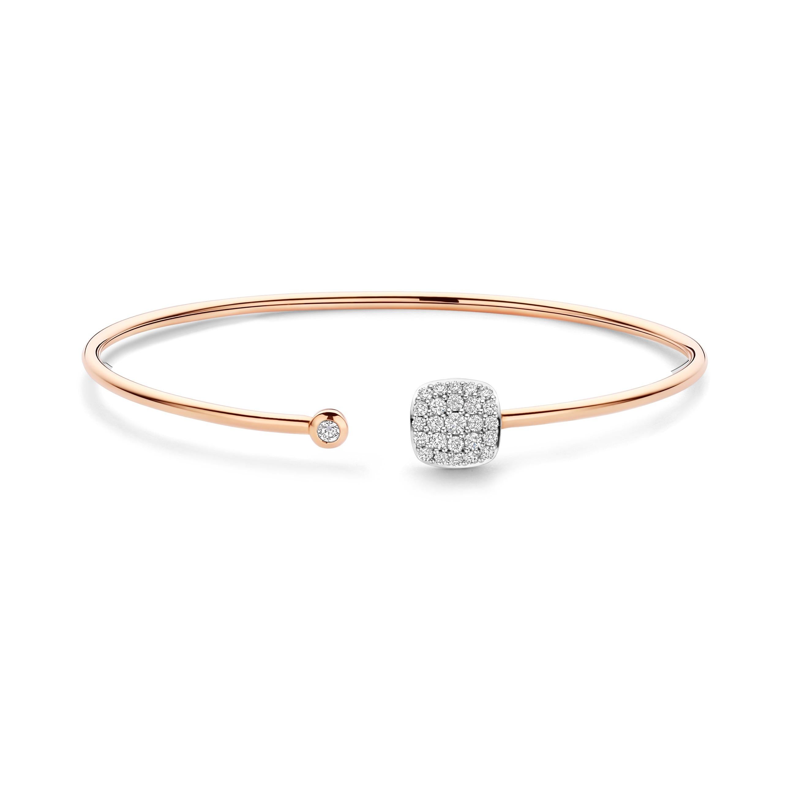 Armreif Viktor Rosé/Weißgold mit Brillanten von BIGLI